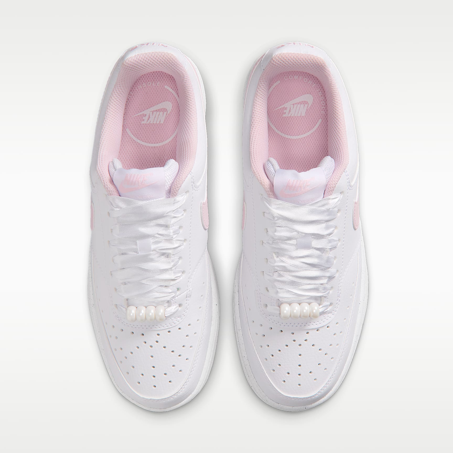 Nike Court Vision Low Schuh (Damen) – Weiß/Pink Foam