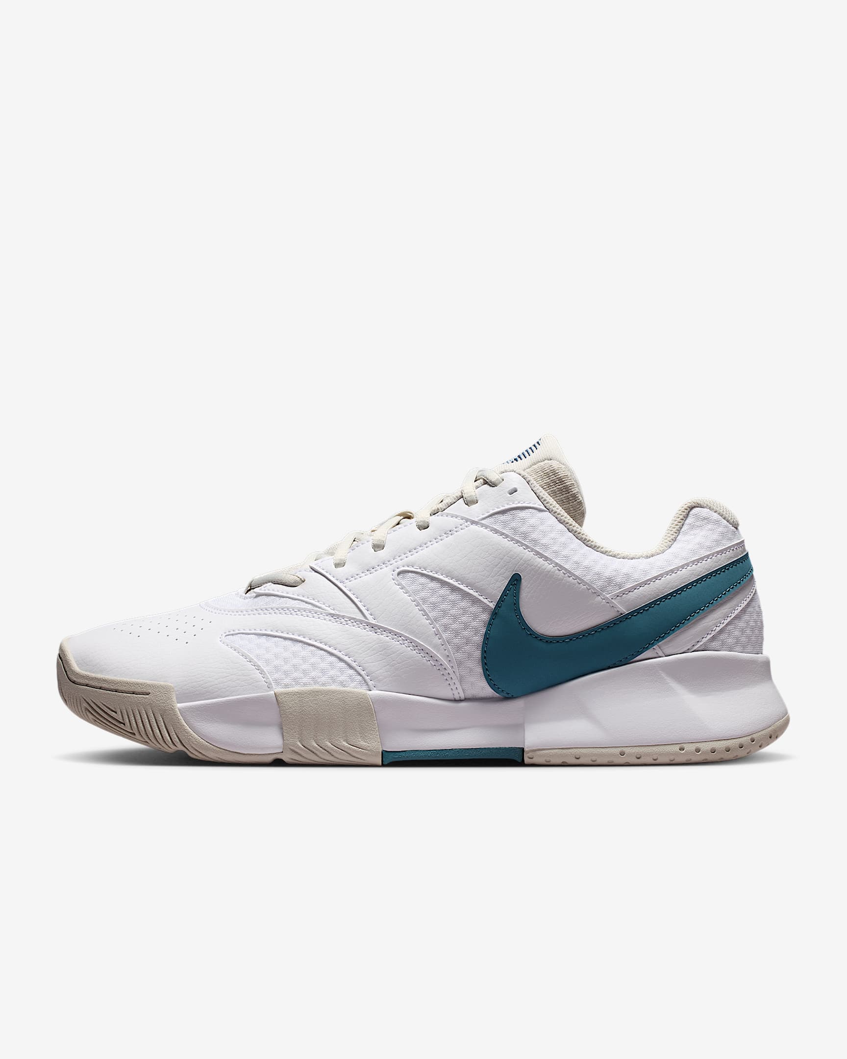 NikeCourt Lite 4 Herren-Tennisschuh – Weiß/Light Bone/New Slate/Smokey Blue