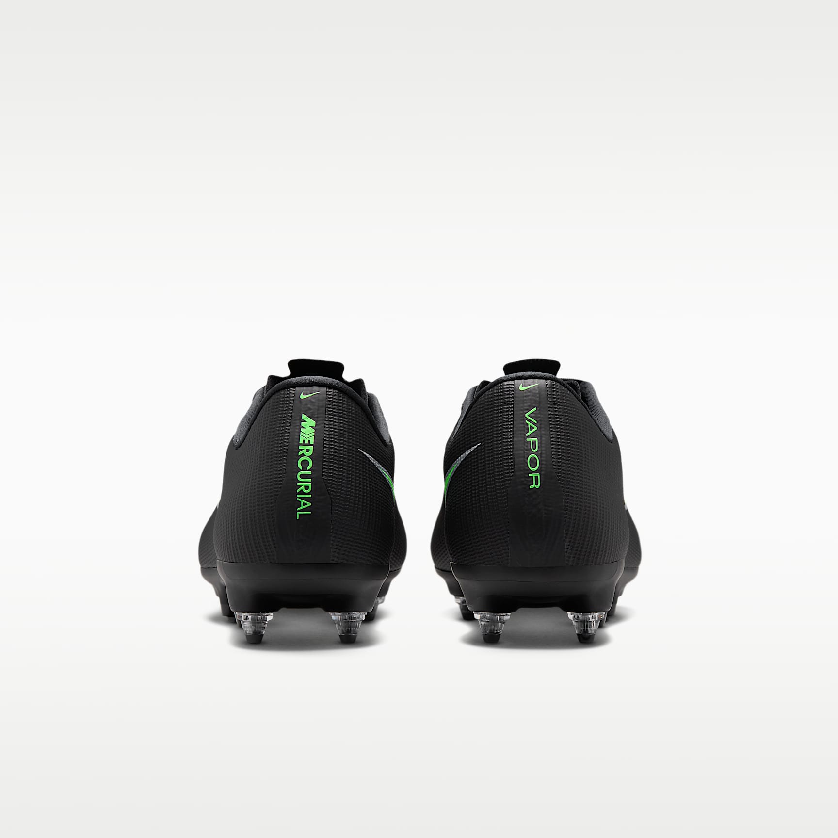 Nike Mercurial Vapor 17 Academy Low-Top-Fußballschuh für weichen Rasen – Schwarz/Schwarz/Illusion Green