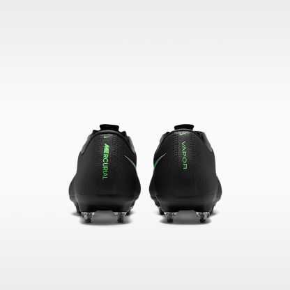 Nike Mercurial Vapor 17 Academy Low-Top-Fußballschuh für weichen Rasen – Schwarz/Schwarz/Illusion Green