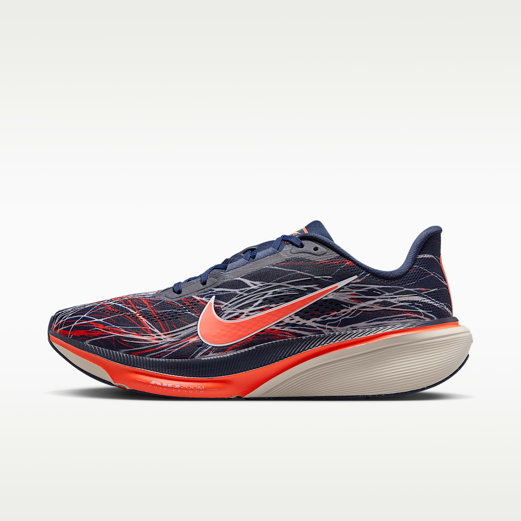 Nike Pegasus 42 Straßenlaufschuh (Herren) – Obsidian/Light Bone/Bright Crimson/Dynamic Yellow