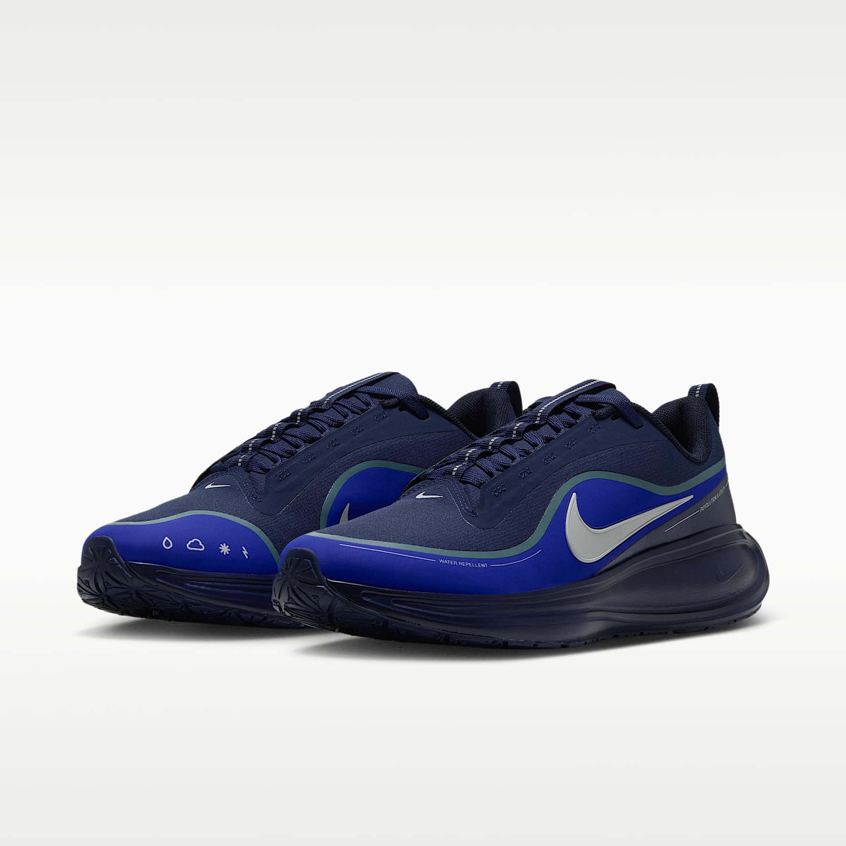 Nike Revolution 8 Utility Straßenlaufschuh (Herren) – Midnight Navy/Racer Blue/Smokey Blue/Grey Mist