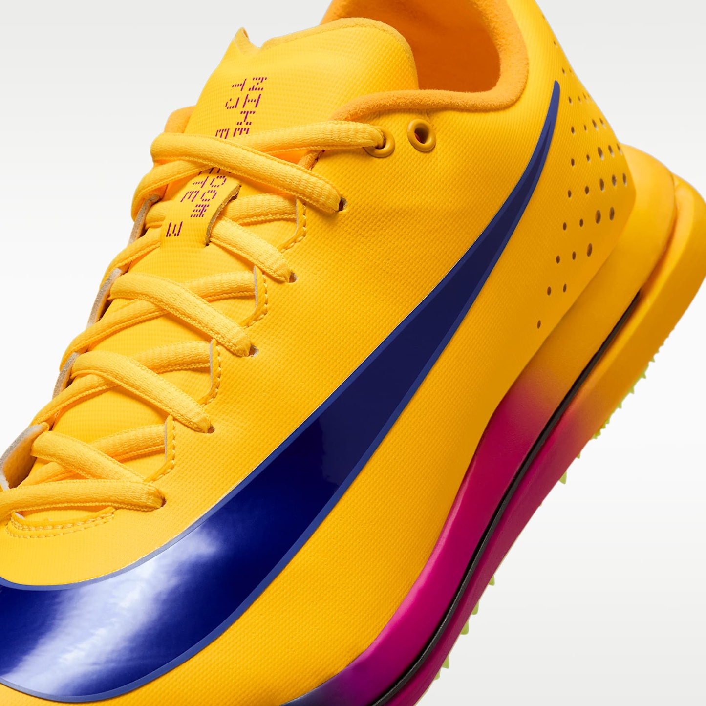 Nike Triple Jump Elite 3 Sprung-Spike für Leichtathletik – Citron Pulse/Volt Ice/Vivid Purple/Indigo Burst