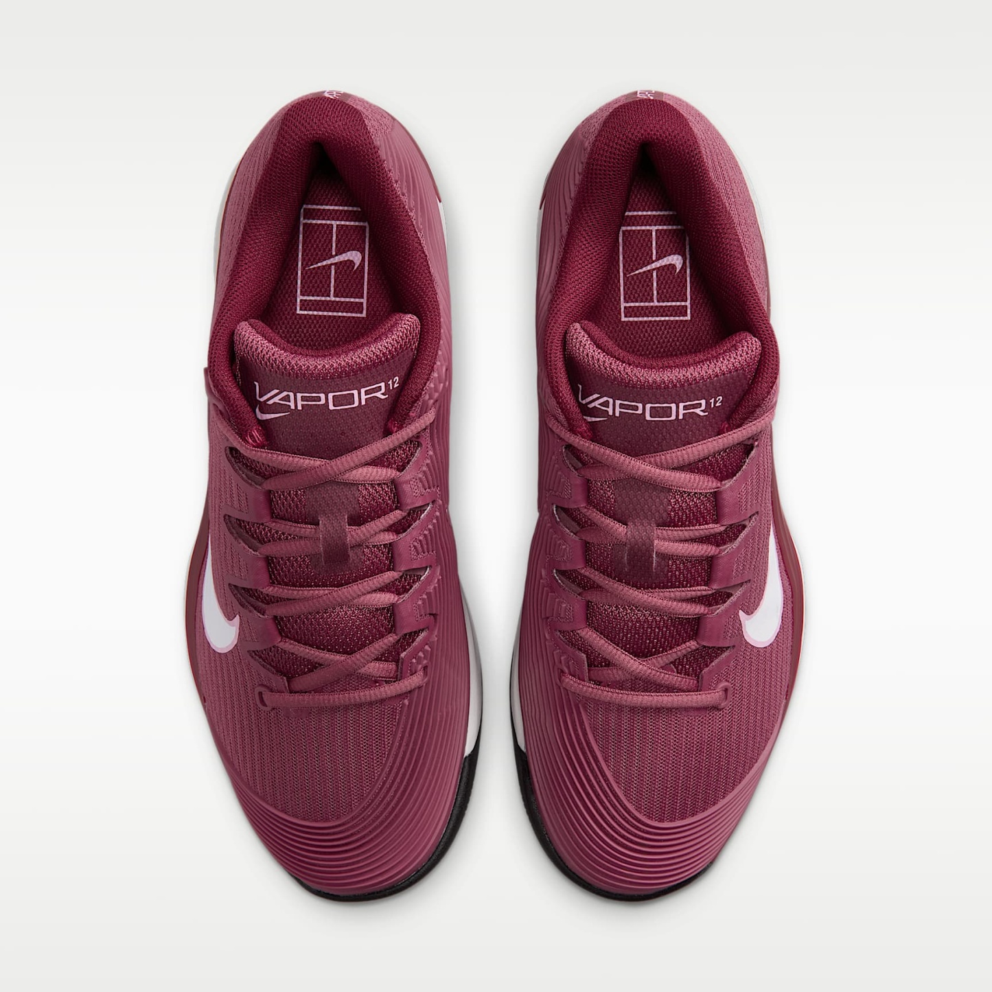 Nike Vapor 12 Tennisschuh für Hartplätze (Damen) – Pink Smoke/Vast Grey/Schwarz/Weiß