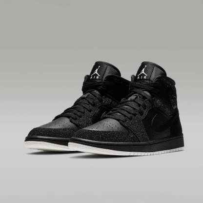 Air Jordan 1 Mid Schuh (Damen) – Schwarz/Weiß/Phantom