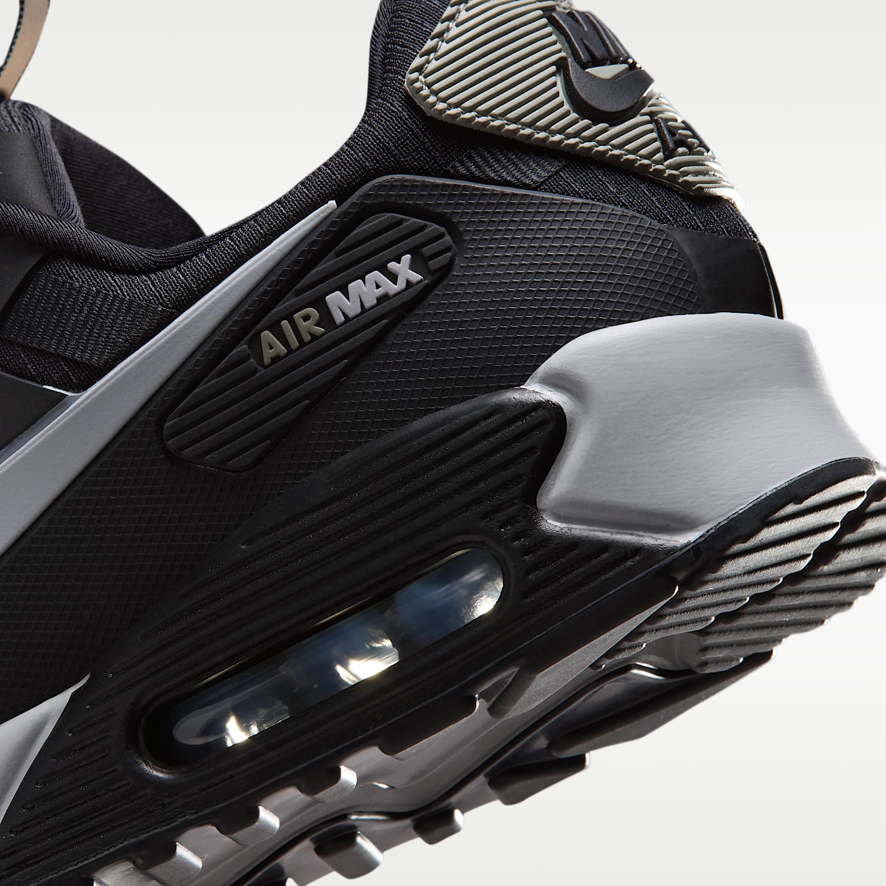 Nike Air Max 90 Drift Schuh (Herren) – Schwarz/Dark Stucco/Reflect Silver/Wolf Grey