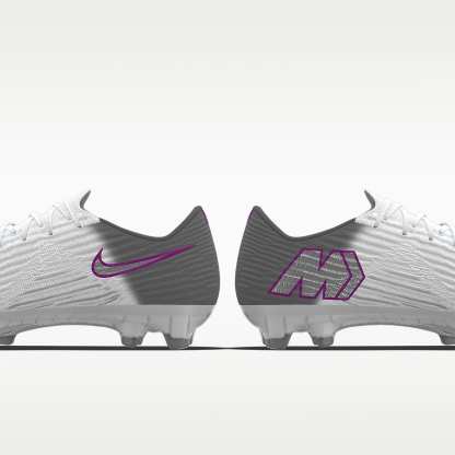Nike Mercurial Superfly 11 Elite By You personalisierbarer Low-Top-Fußballschuh für normalen Rasen – Weiß/Weiß [7877710227]