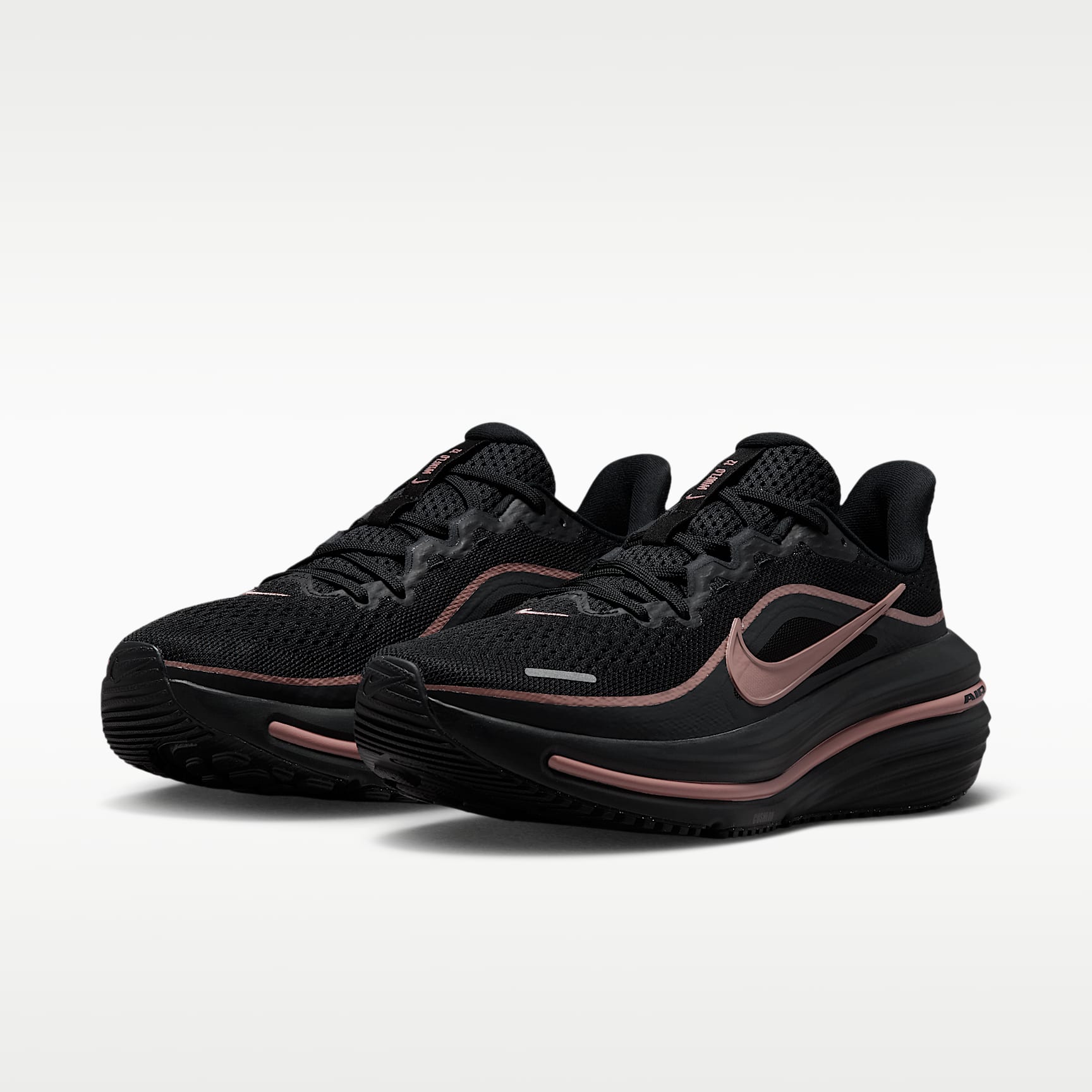 Nike Winflo 12 Straßenlaufschuh (Damen) – Schwarz/Off Noir/Rose Gold/Metallic Rose Gold