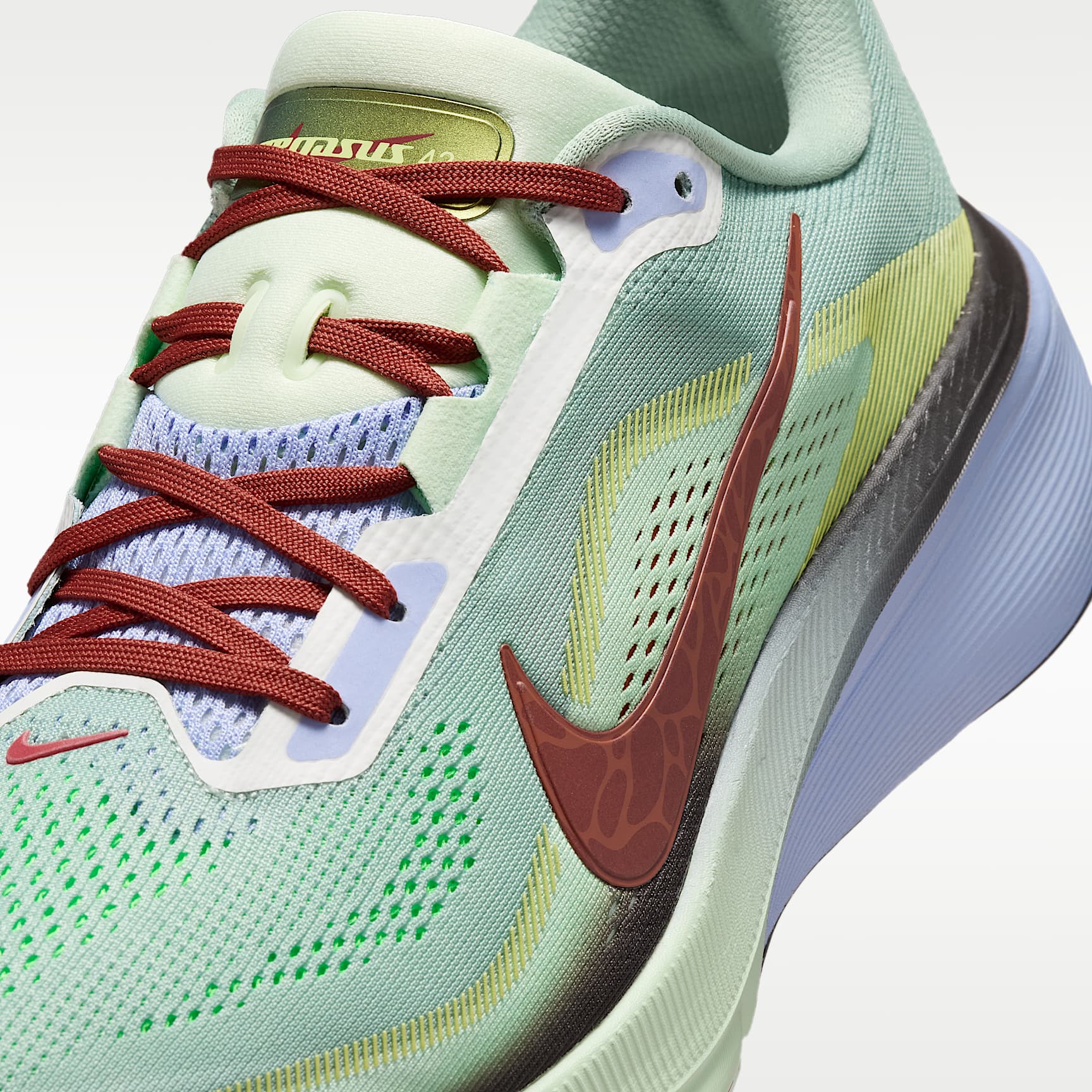 Nike Pegasus 42 SE Straßenlaufschuh (Herren) – Steam/Frosted Spruce/Purple Fade/Rugged Orange