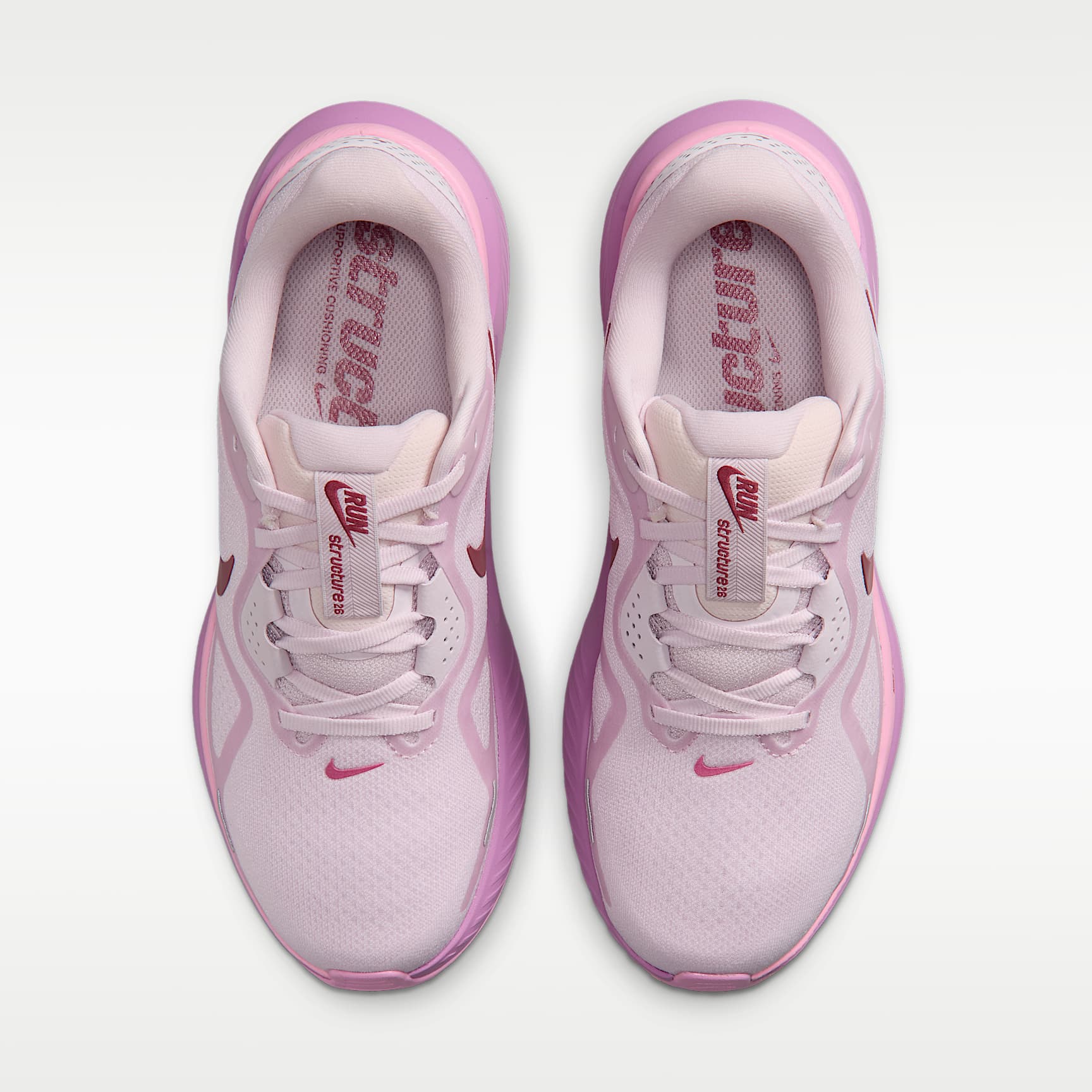 Nike Structure 26 Straßenlaufschuh (Damen) – Bleached Lilac/Pink Rise/Light Magenta/Pink Smoke