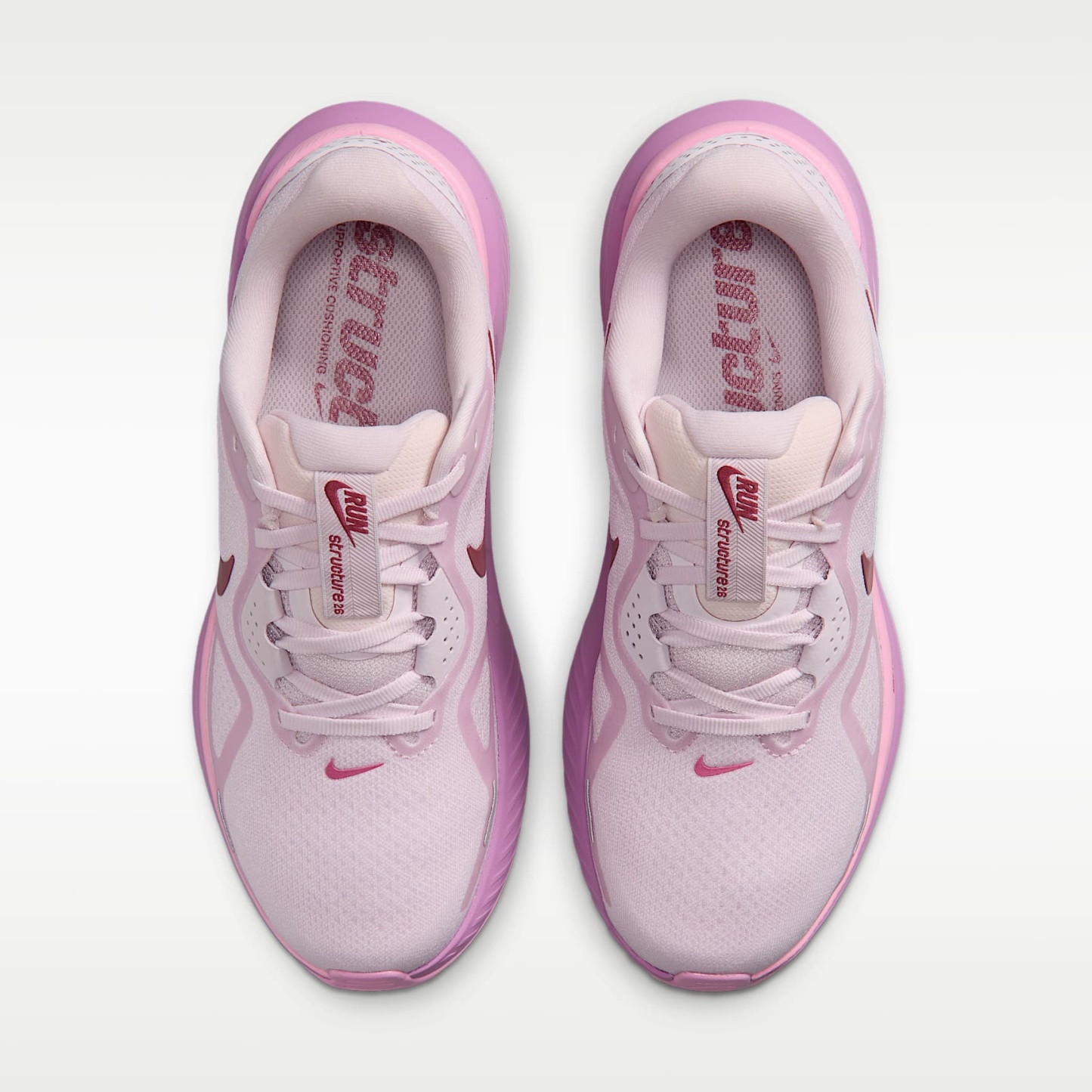 Nike Structure 26 Straßenlaufschuh (Damen) – Bleached Lilac/Pink Rise/Light Magenta/Pink Smoke