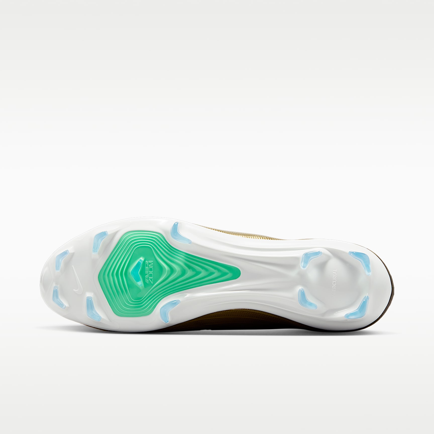 Nike Mercurial Superfly 11 Pro „Kylian Mbappé“ Low-Top-Fußballschuh für normalen Rasen – Metallic Gold/Green Glow