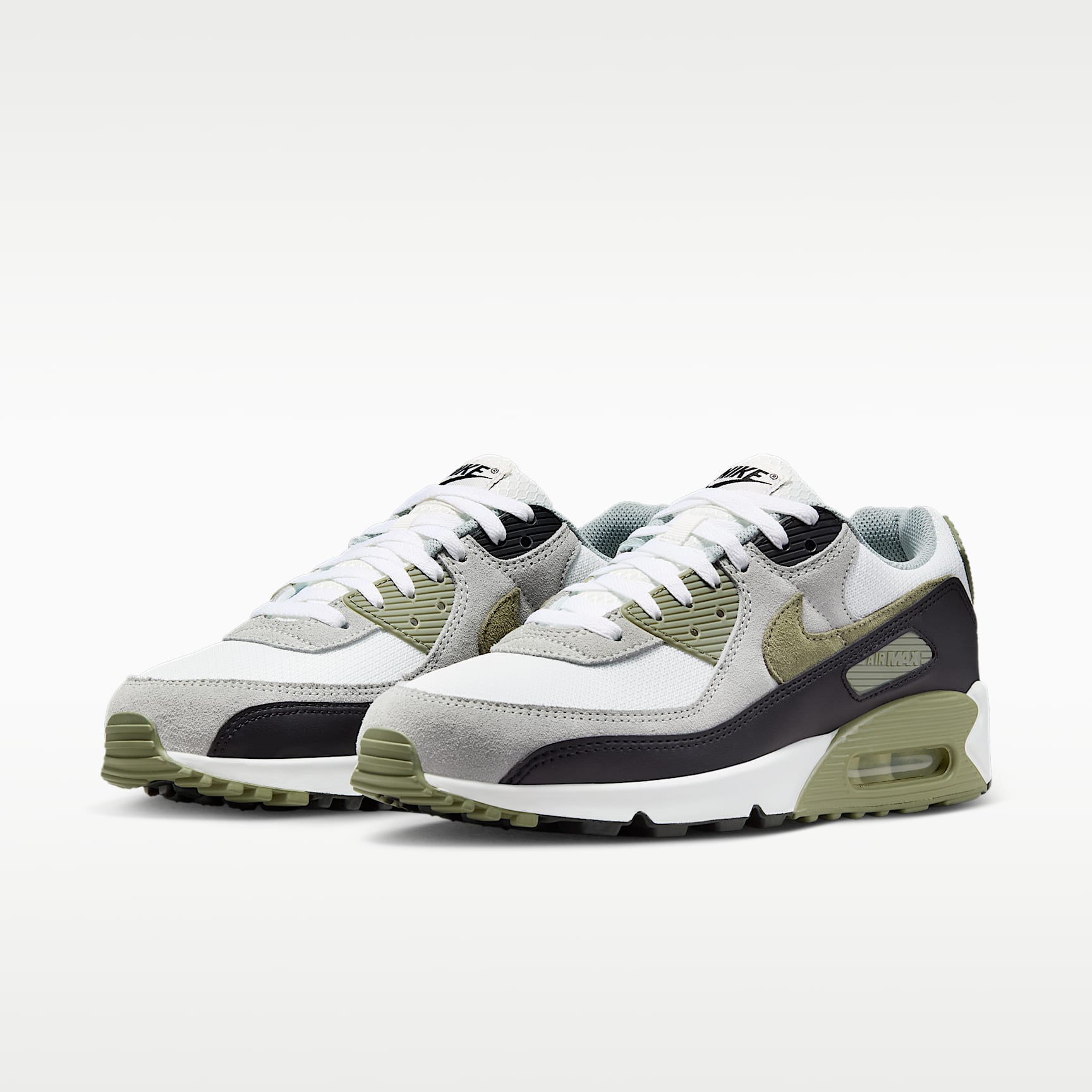 Nike Air Max 90 Herrenschuh – Summit White/Light Pumice/Schwarz/Silver Sage