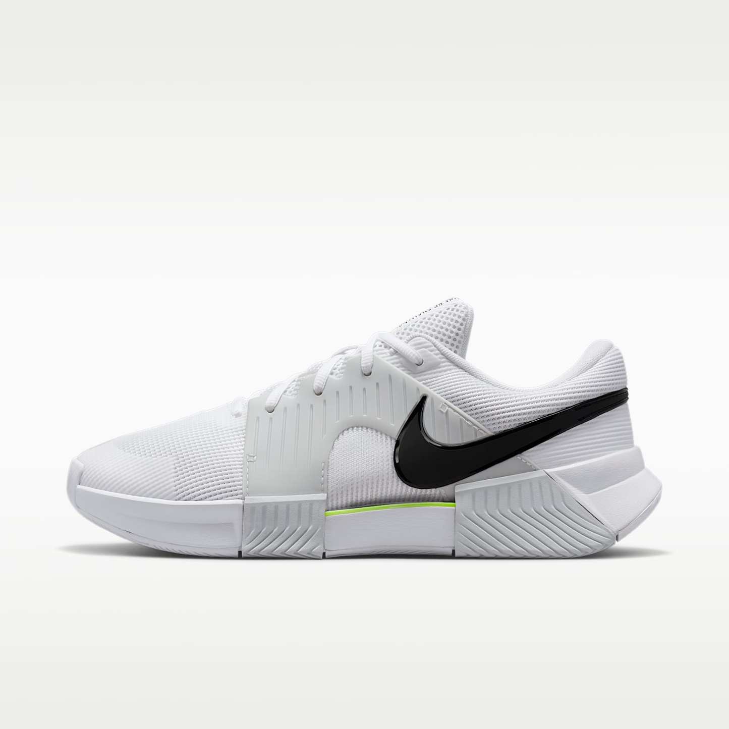 Nike GP Challenge 1.5 Hartplatz-Tennisschuh (Herren) – Weiß/Pure Platinum/Volt/Schwarz