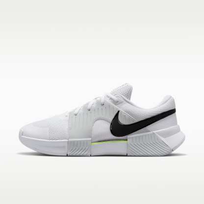 Nike GP Challenge 1.5 Hartplatz-Tennisschuh (Herren) – Weiß/Pure Platinum/Volt/Schwarz