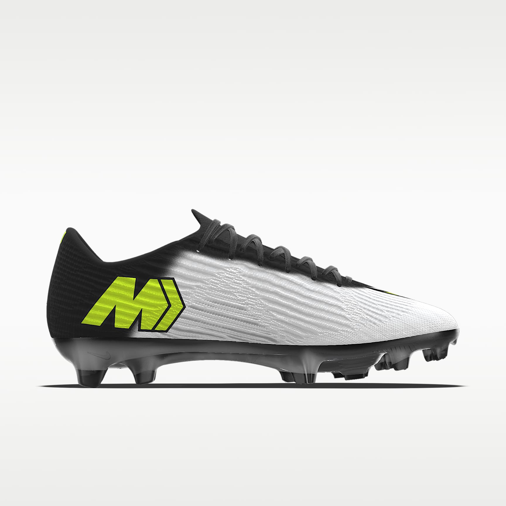 Nike Mercurial Superfly 11 Elite By You personalisierbarer Low-Top-Fußballschuh für normalen Rasen – Schwarz/Schwarz