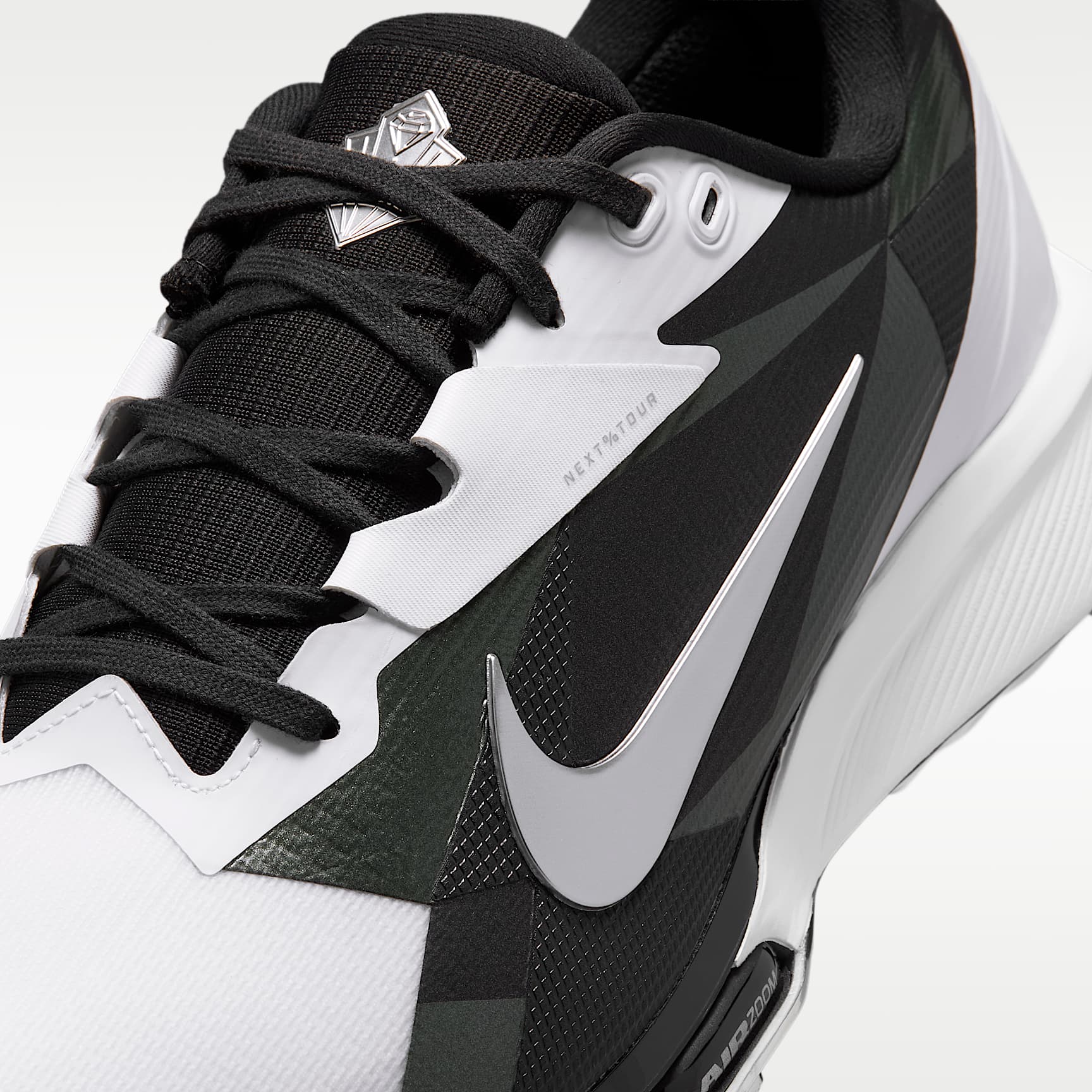 Nike NEXT% TOUR 3 Golfschuh – Weiß/Metallic Silver/Fir/Schwarz