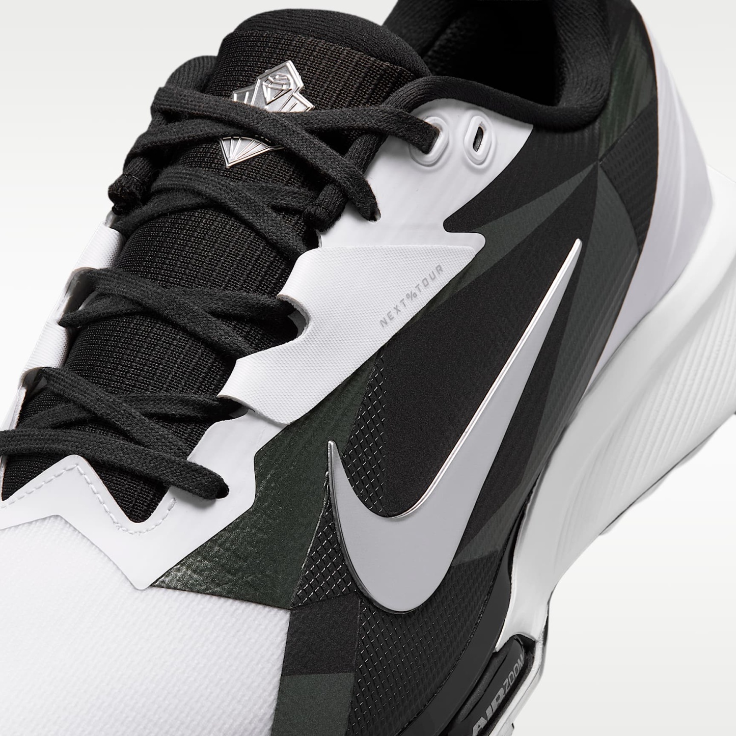 Nike NEXT% TOUR 3 Golfschuh – Weiß/Metallic Silver/Fir/Schwarz