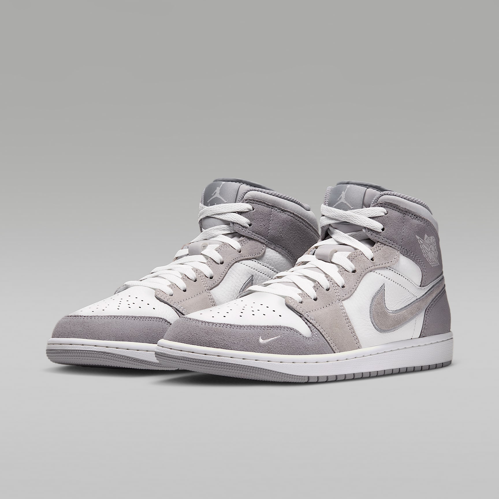 Air Jordan 1 Mid SE Schuh (Herren) – Summit White/Wolf Grey/Pure Platinum