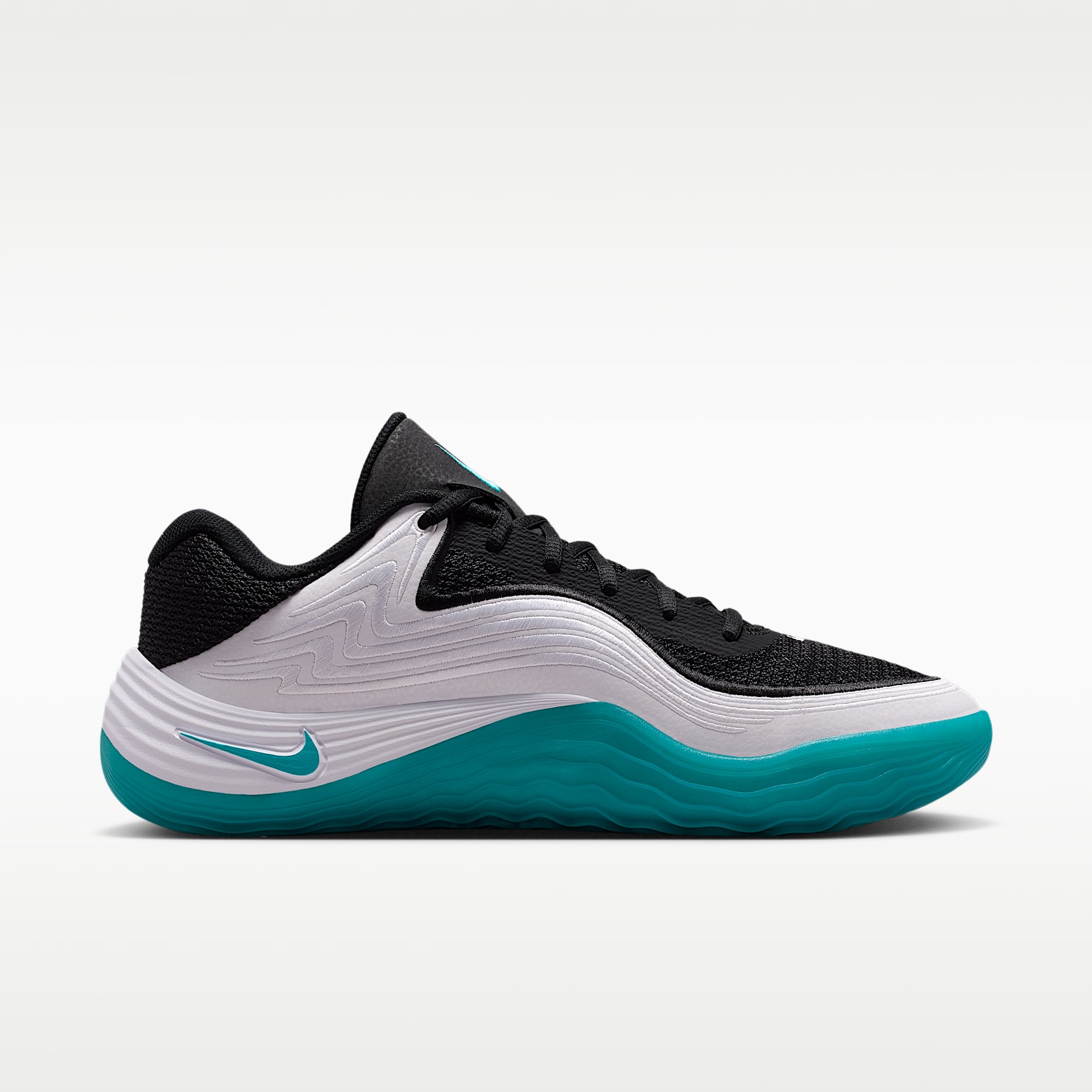 Nike Precision 8 Low Basketballschuh (Herren) – Schwarz/Weiß/Dusty Cactus/Dusty Cactus
