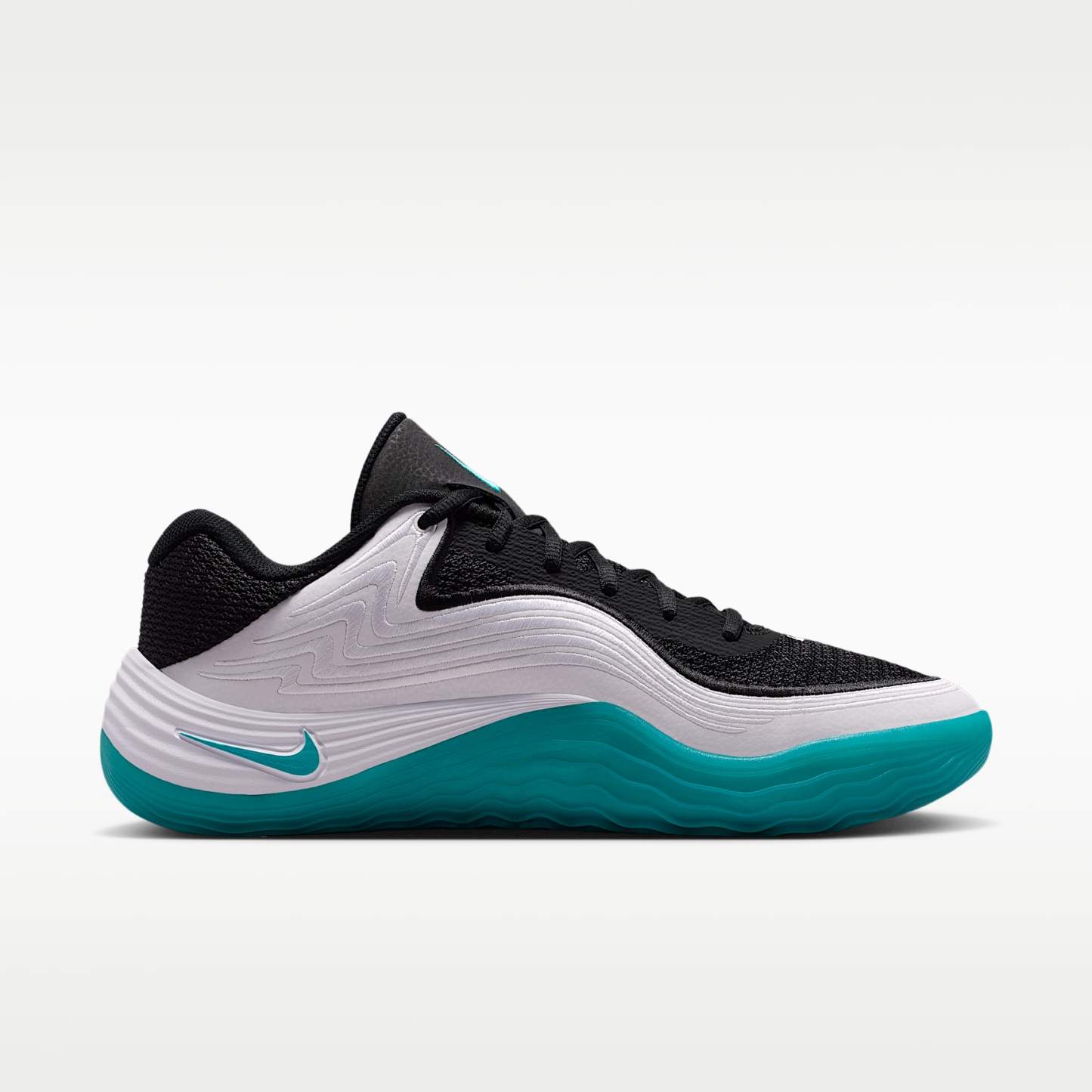 Nike Precision 8 Low Basketballschuh (Herren) – Schwarz/Weiß/Dusty Cactus/Dusty Cactus