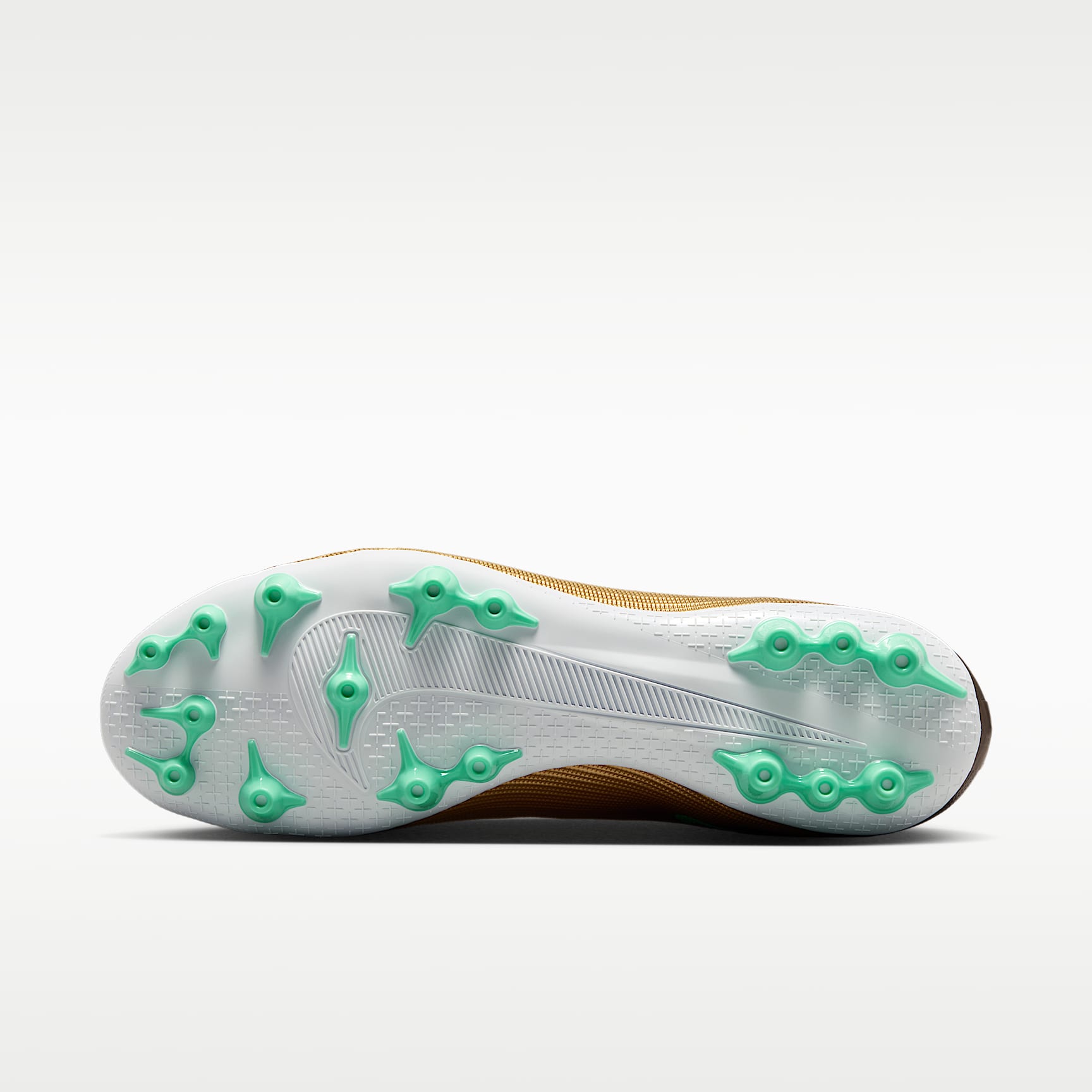 Nike Mercurial Superfly 11 Academy „Kylian Mbappé“ High-Top-Fußballschuh für Kunstrasen – Metallic Gold/Green Glow