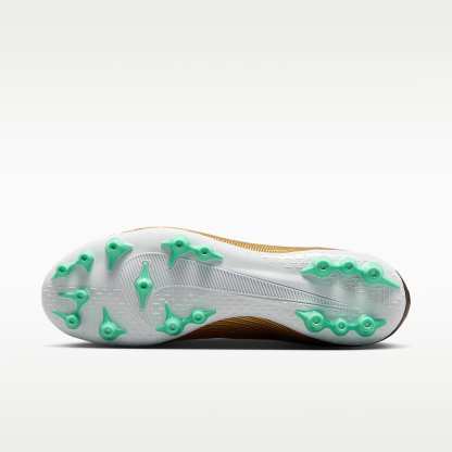 Nike Mercurial Superfly 11 Academy „Kylian Mbappé“ High-Top-Fußballschuh für Kunstrasen – Metallic Gold/Green Glow