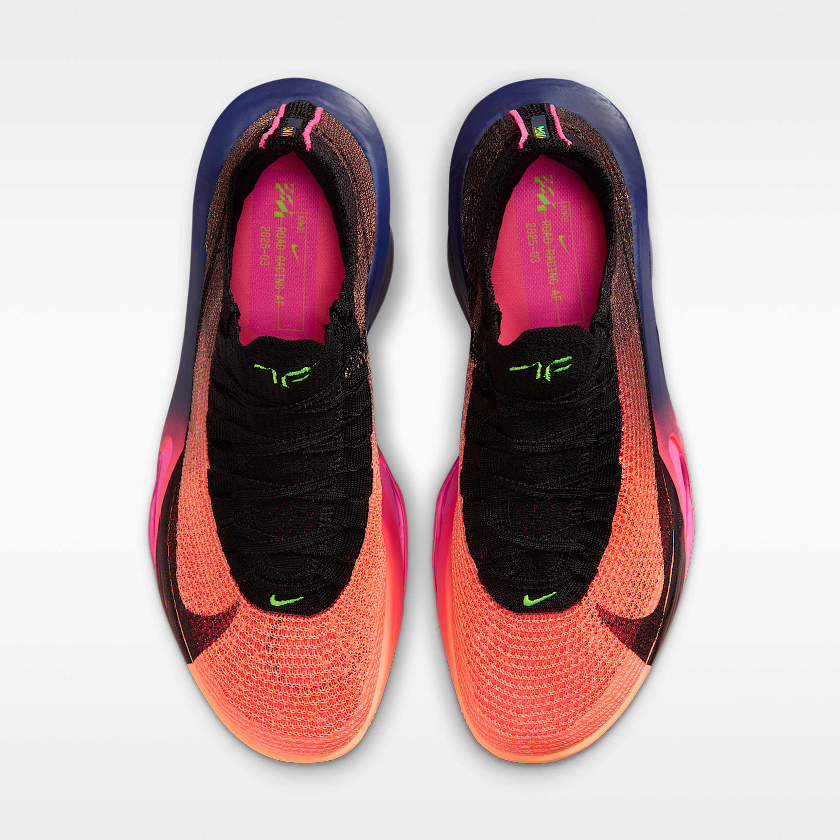 Nike Alphafly 3 Glam Laufschuhe für Straßenwettkämpfe (Herren) – Orange Pulse/Purple Dynasty/Electric Green/Schwarz