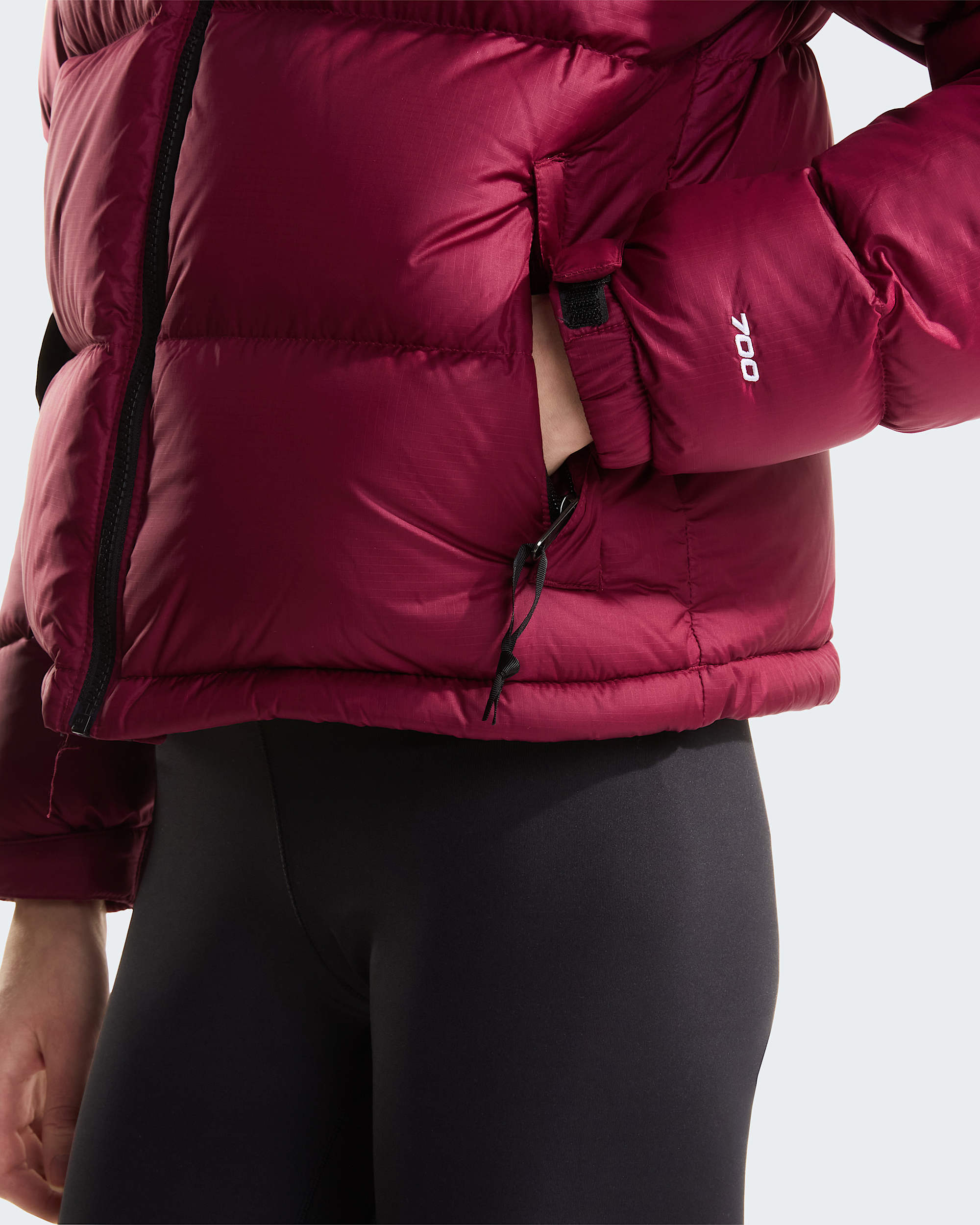 1996 Retro Nuptse Jacke für Damen – Burgundy Crush-TNF Black