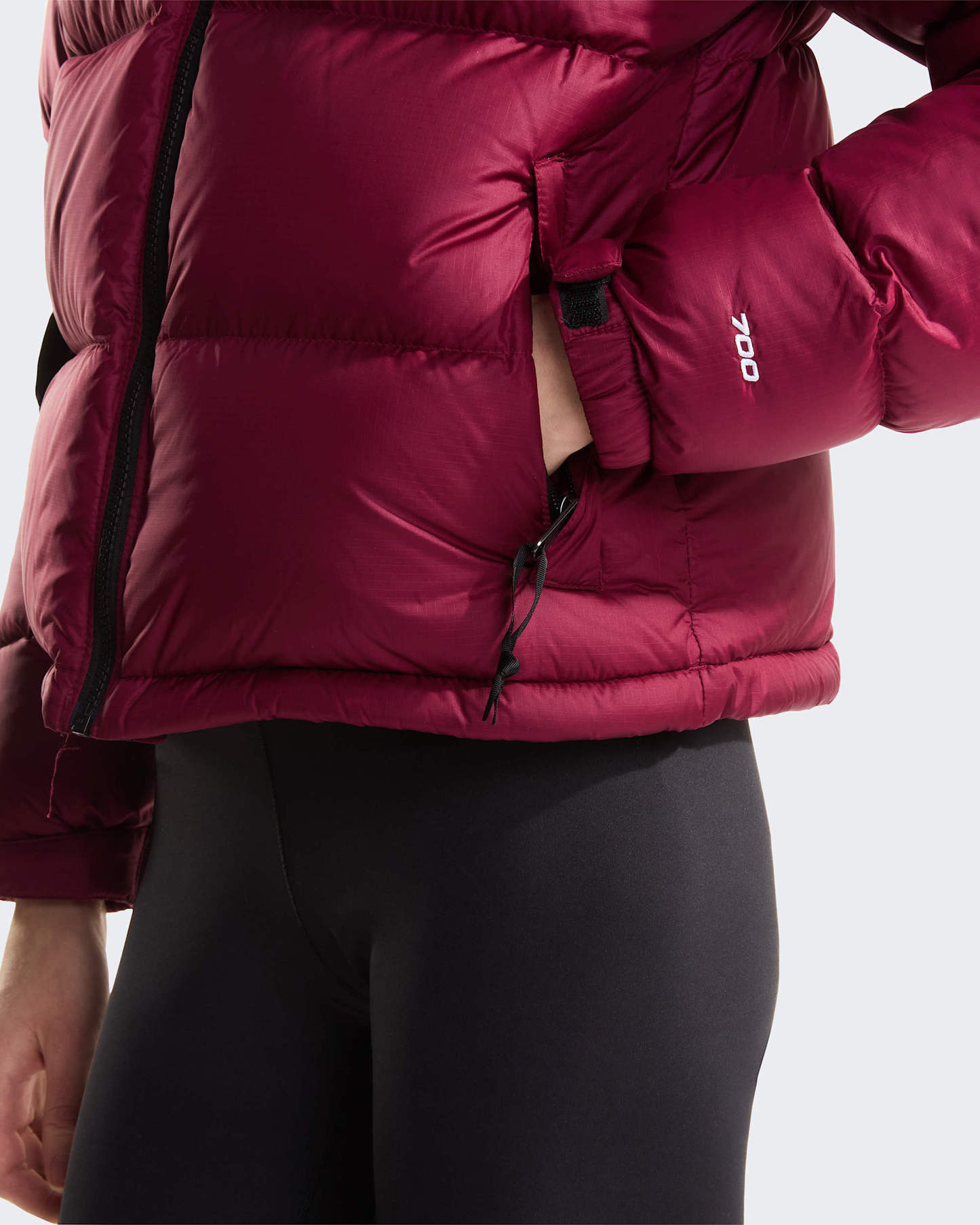 1996 Retro Nuptse Jacke für Damen – Burgundy Crush-TNF Black