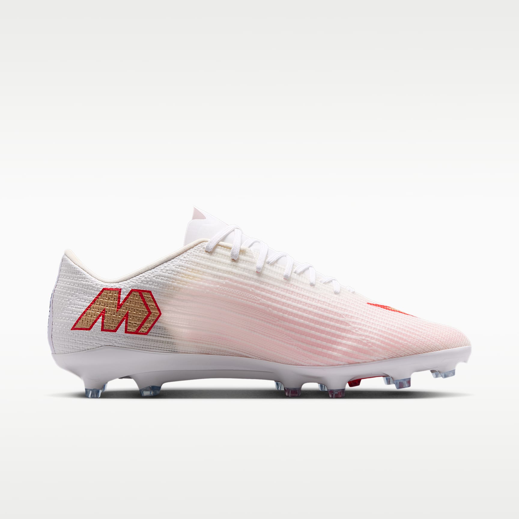 Nike Mercurial Superfly 11 Pro Low-Top-Fußballschuh für Kunstrasen – Weiß/Bright Crimson/Blur