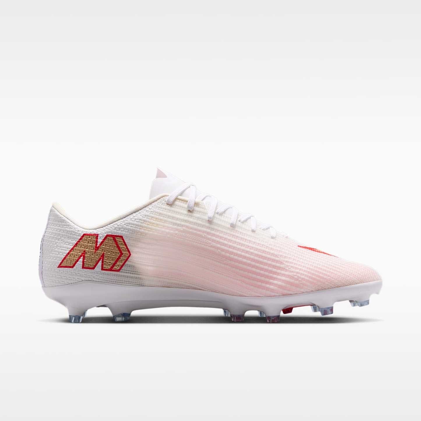Nike Mercurial Superfly 11 Pro Low-Top-Fußballschuh für Kunstrasen – Weiß/Bright Crimson/Blur
