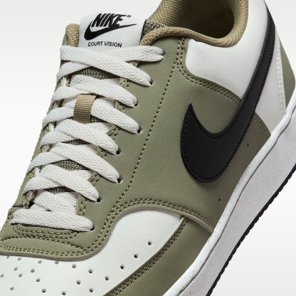Nike Court Vision Low Herrenschuh – Summit White/Silver Sage/Schwarz