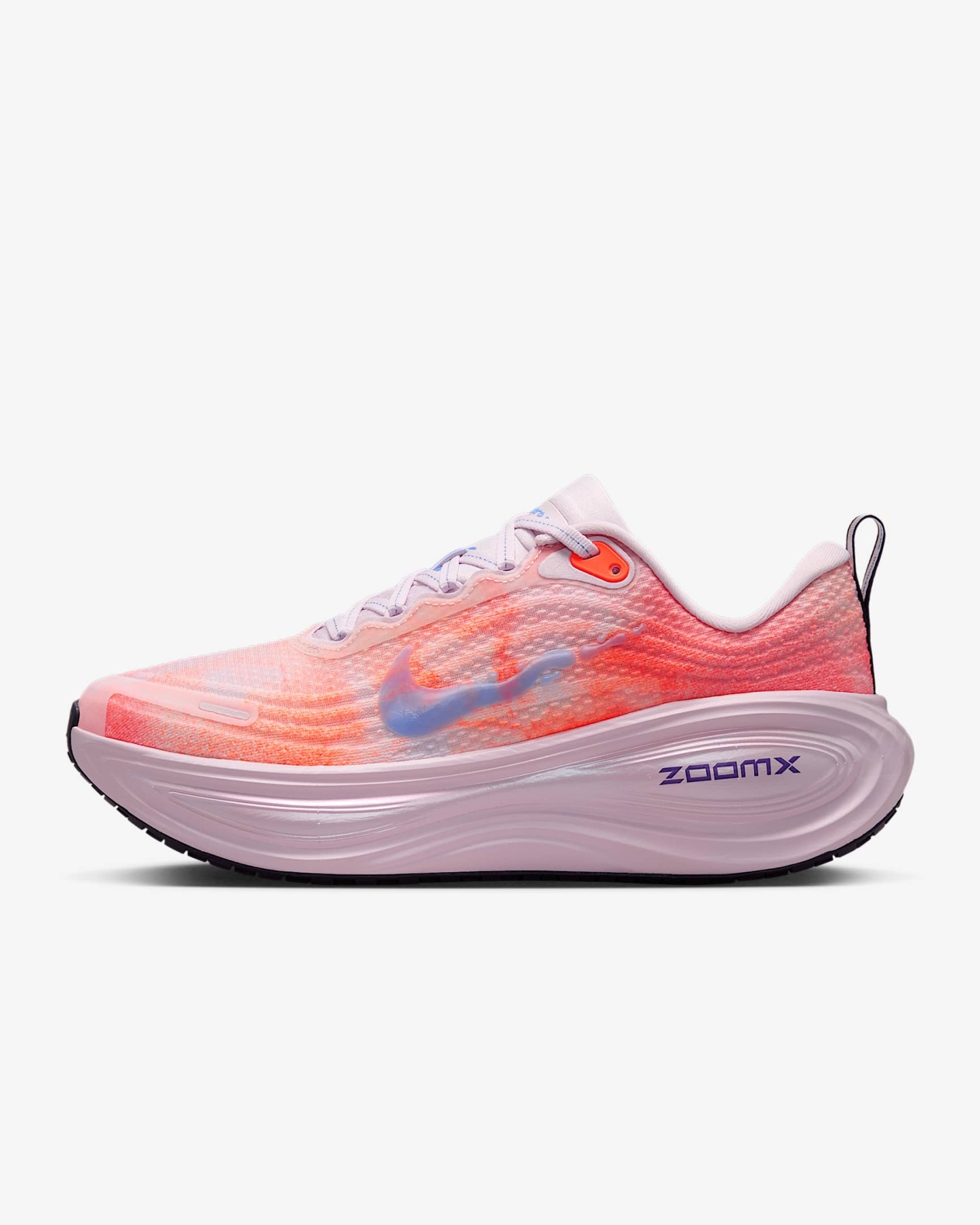 Nike Vomero Plus Straßenlaufschuh (Damen) – Bleached Lilac/Hyper Crimson/Sunset Haze/Royal Pulse