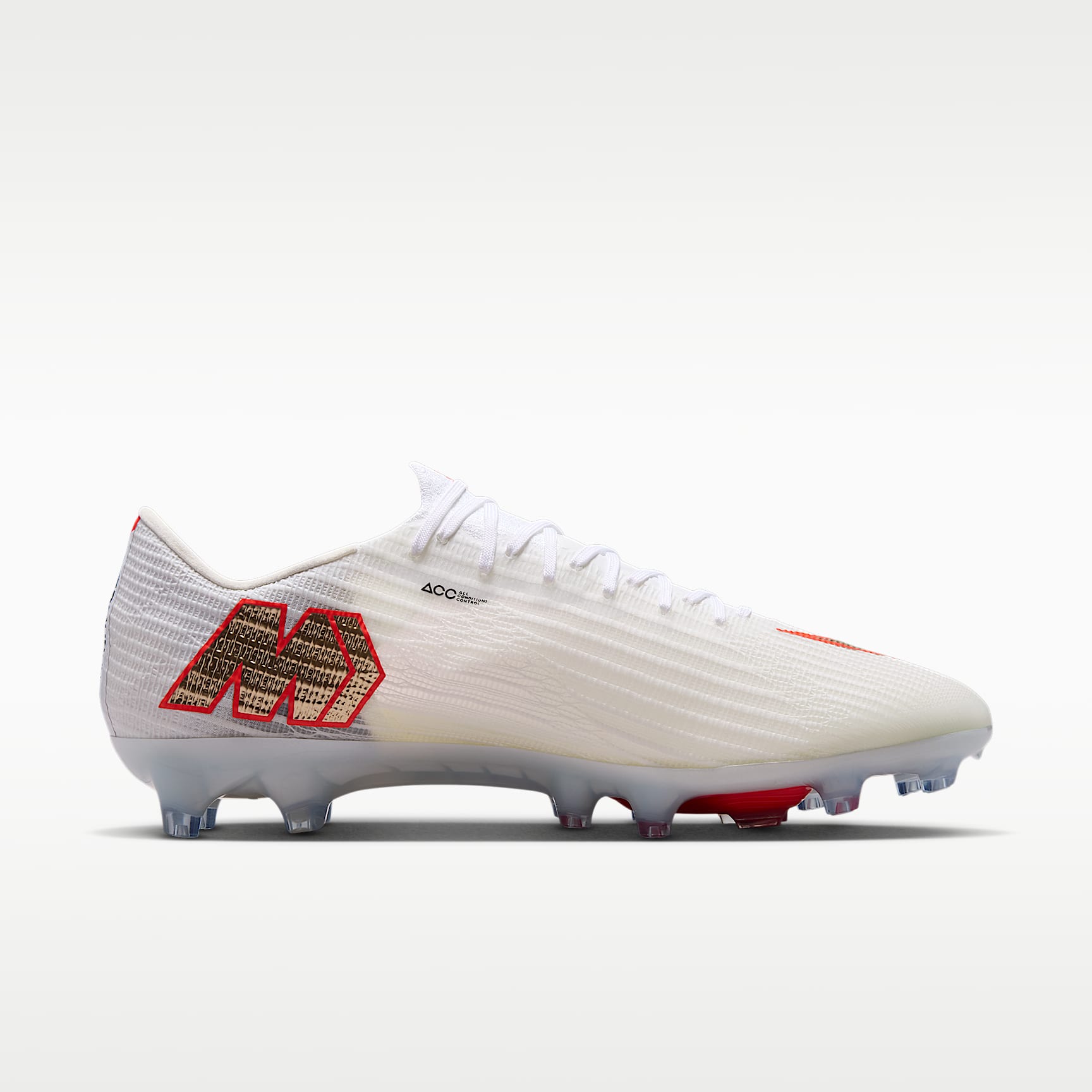 Nike Mercurial Superfly 11 Elite Low-Top-Fußballschuh für Kunstrasen – Weiß/Bright Crimson/Blur