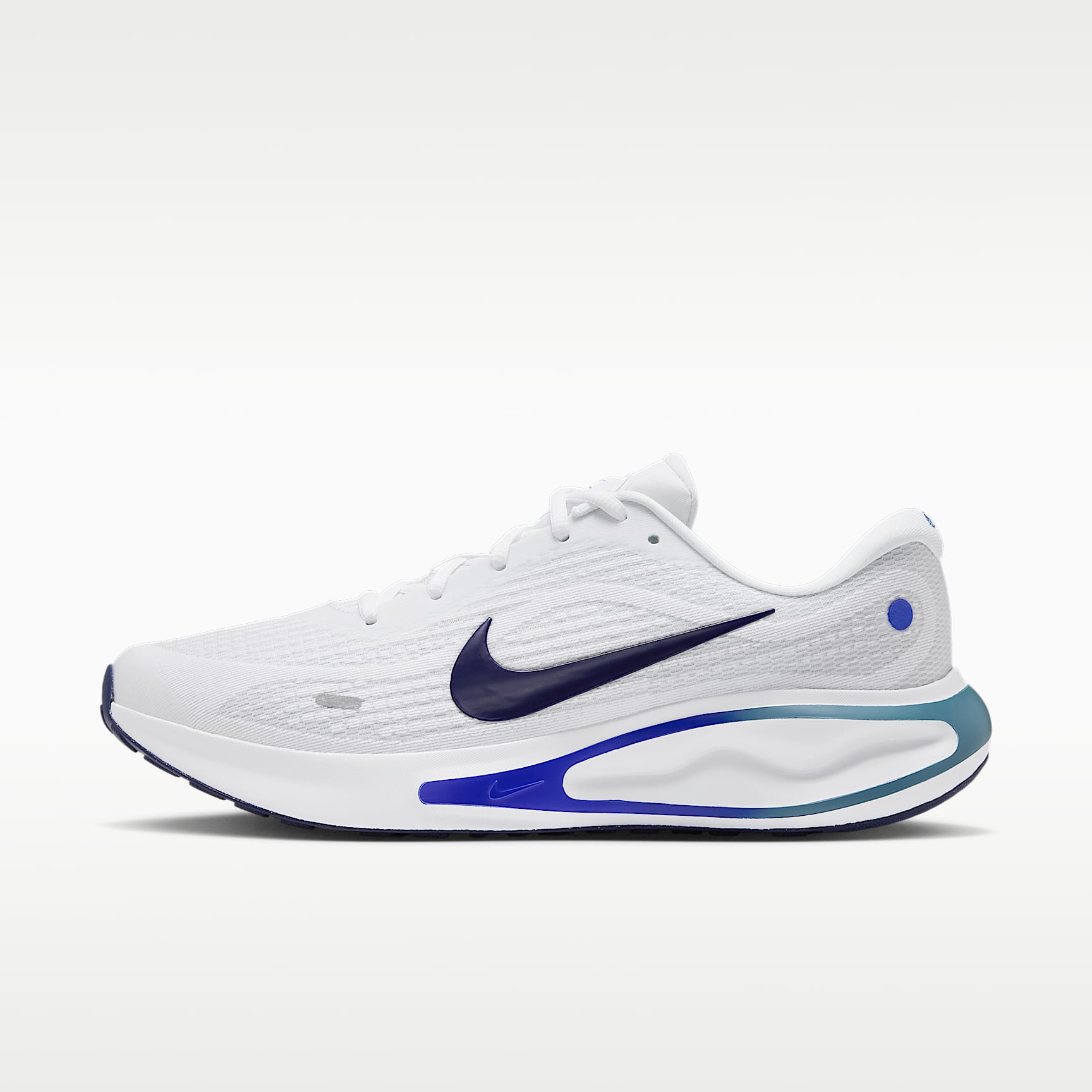 Nike Journey Run Straßenlaufschuh (Herren) – Weiß/Grey Mist/Racer Blue/Midnight Navy