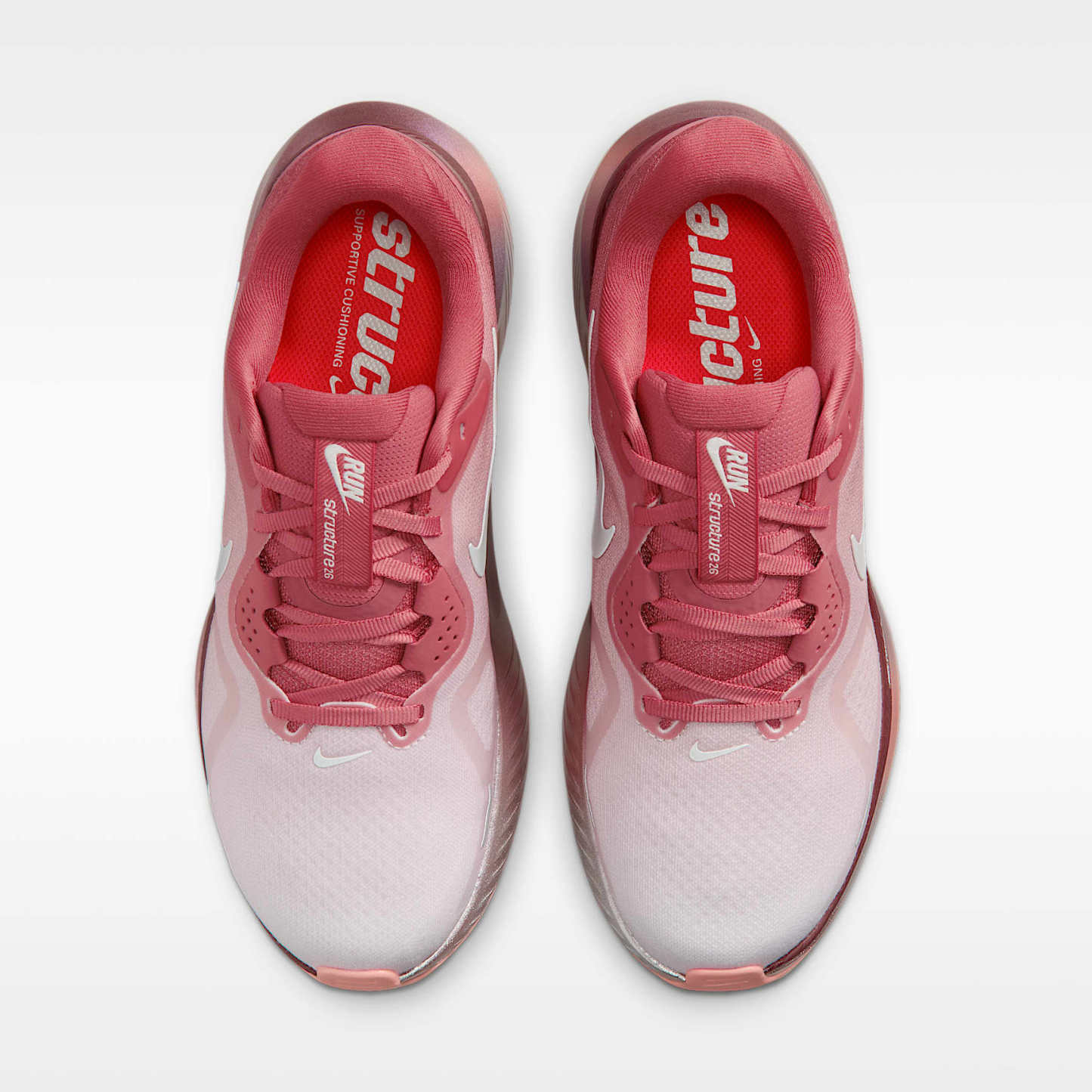 Nike Structure 26 SE Straßenlaufschuh (Damen) – Light Redwood/Team Red/Bright Crimson/Barely Green