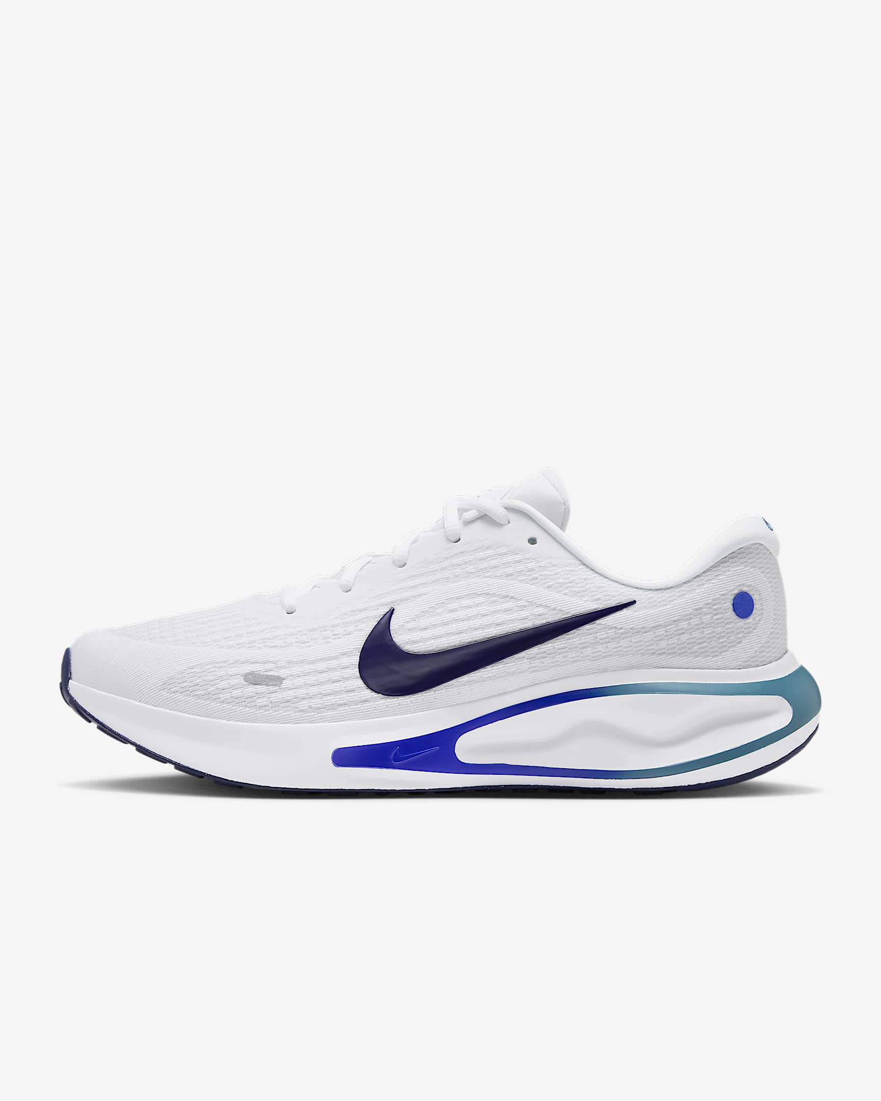 Nike Journey Run Straßenlaufschuh (Herren) – Weiß/Grey Mist/Racer Blue/Midnight Navy