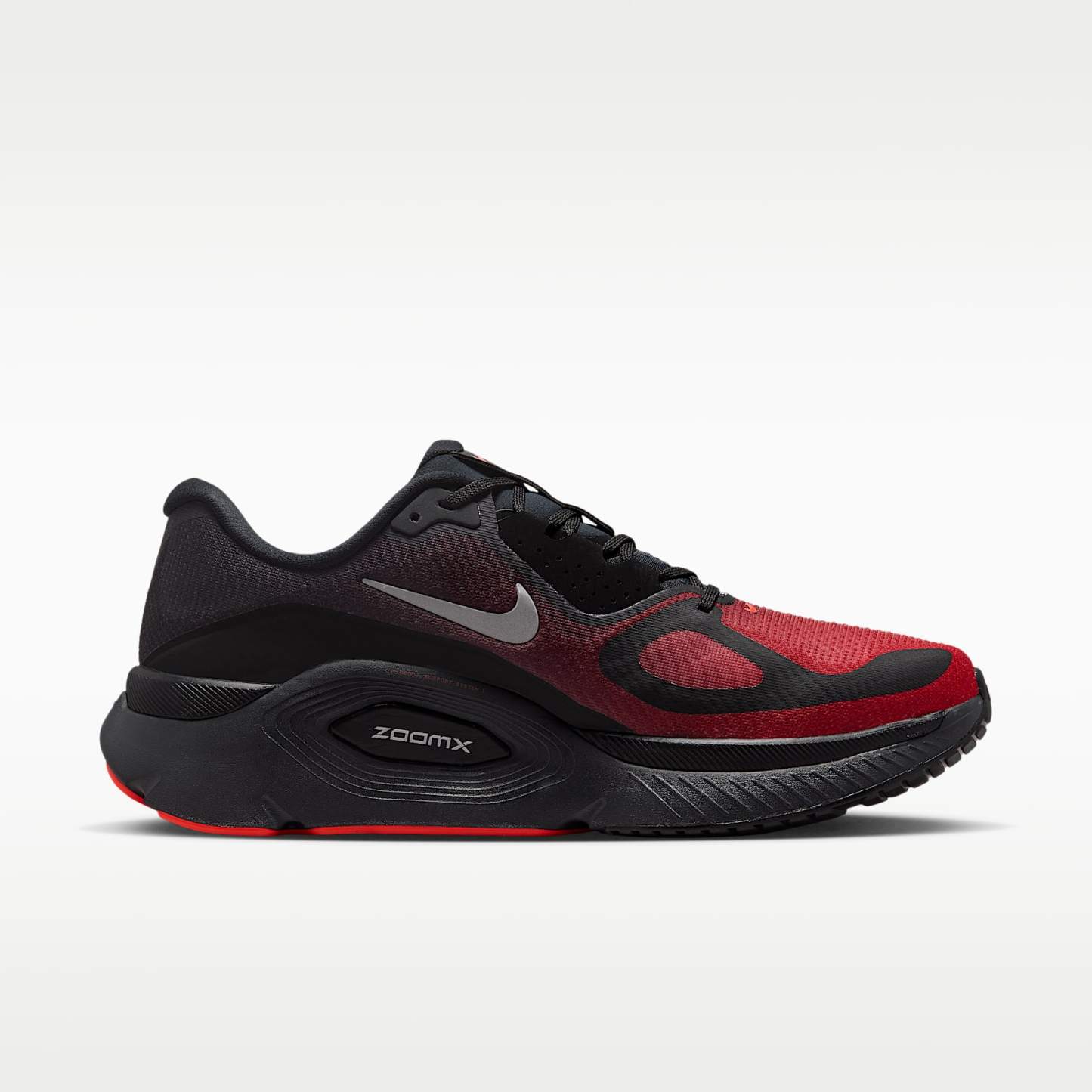 Nike Structure Plus Straßenlaufschuh (Herren) – Schwarz/University Red/Dark Smoke Grey/Bright Crimson