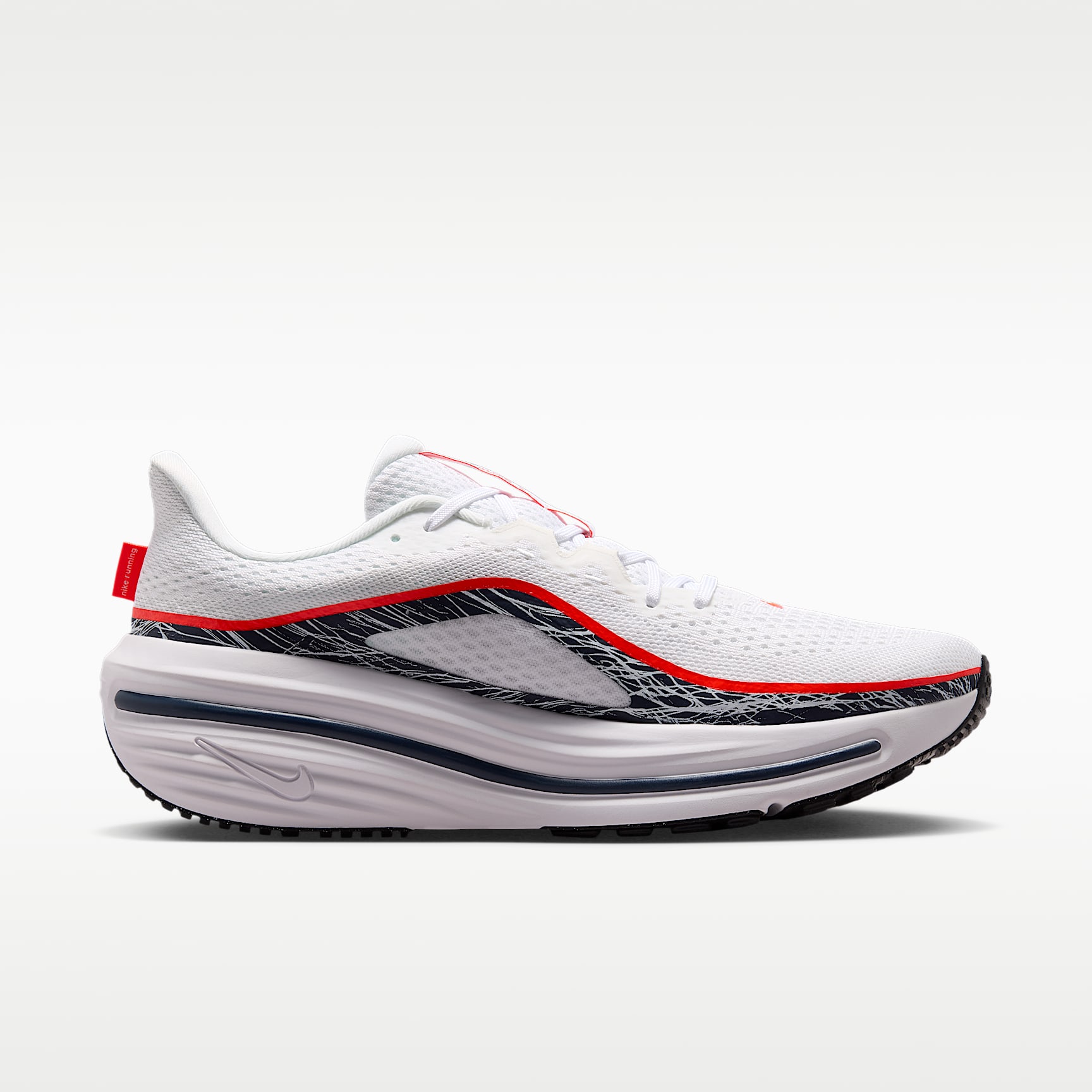 Nike Winflo 12 Straßenlaufschuh (Herren) – Weiß/Dynamic Yellow/Bright Crimson/Obsidian