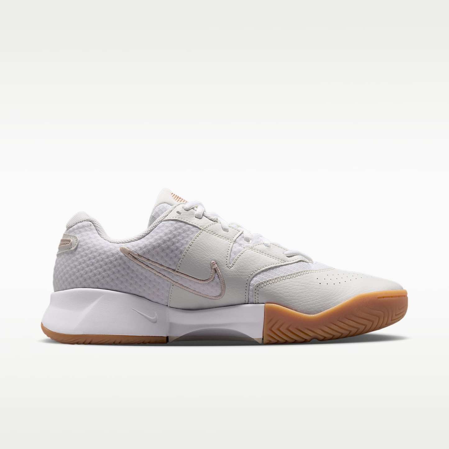 NikeCourt Lite 4 Herren-Tennisschuh – Weiß/Summit White/Linen/Light Orewood Brown
