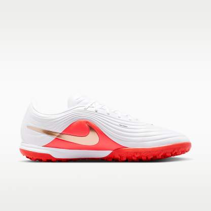 Nike Tiempo Maestro Academy Low-Top-Fußballschuh für Turf – Weiß/Bright Crimson/Blur