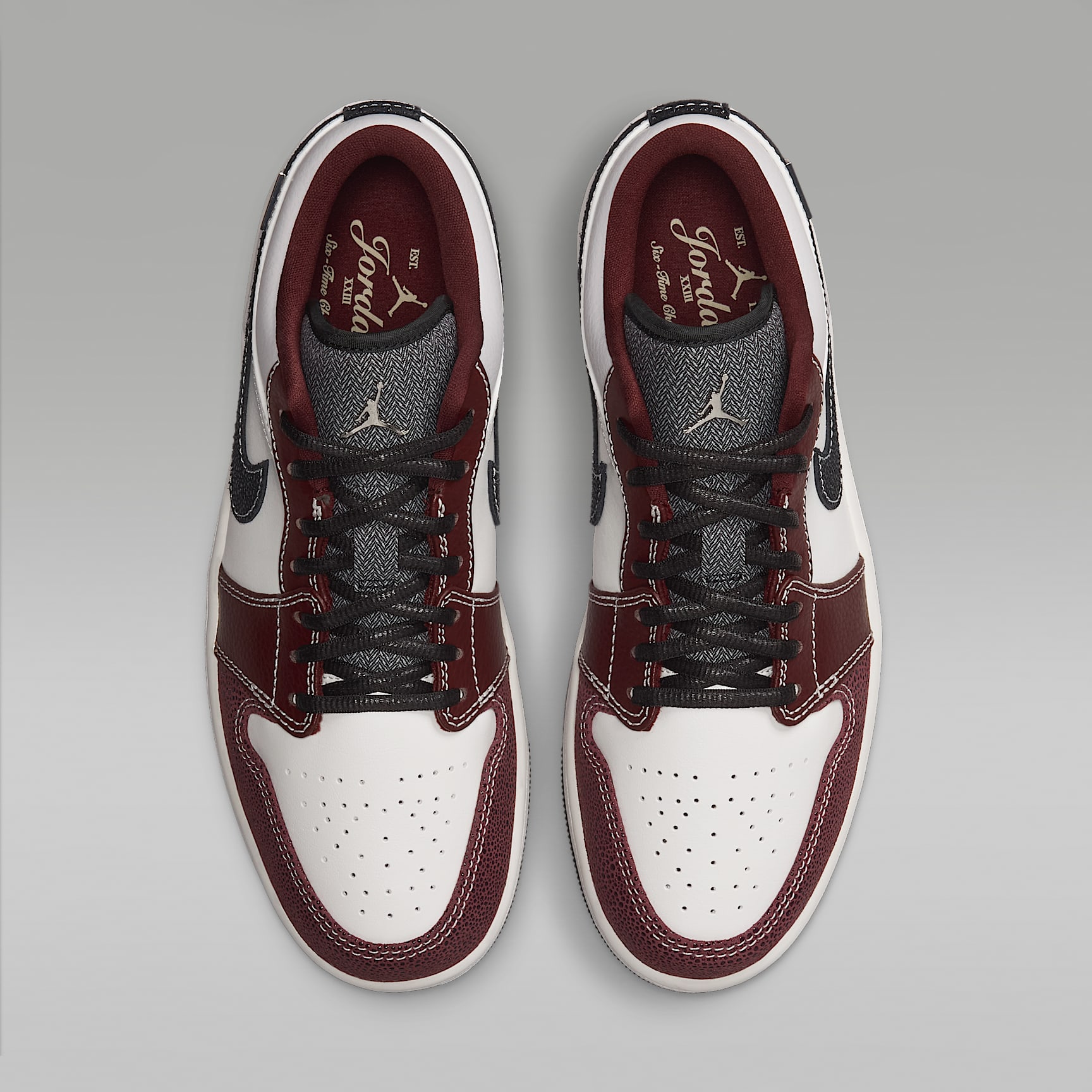Air Jordan 1 Low Herrenschuh – Summit White/Summit White/Mystic Dates/Schwarz