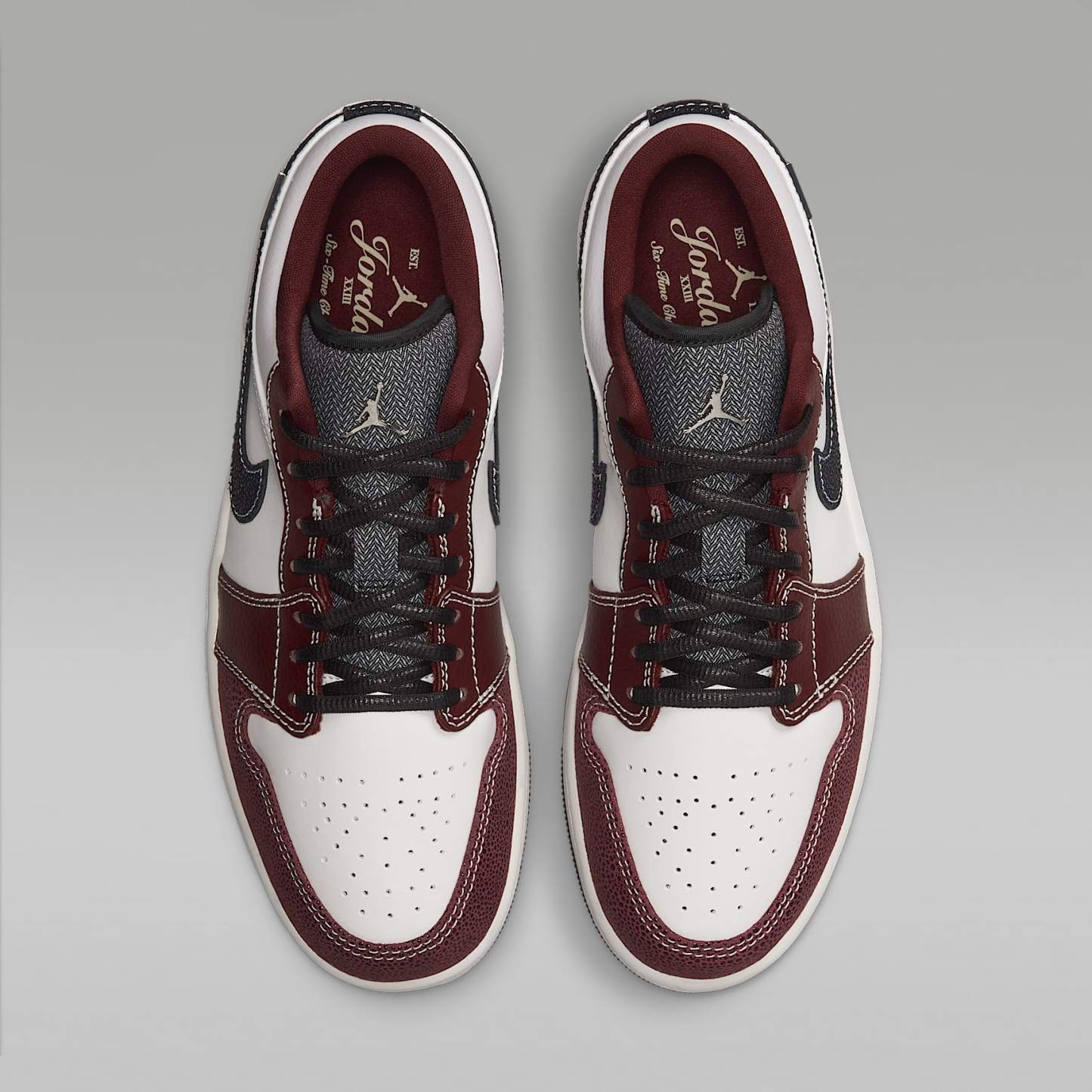 Air Jordan 1 Low Herrenschuh – Summit White/Summit White/Mystic Dates/Schwarz