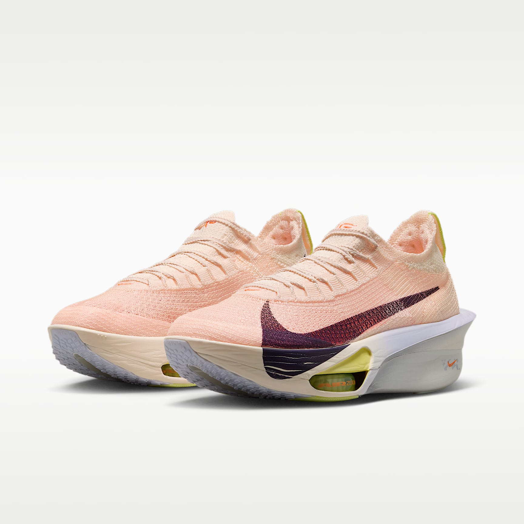Nike Alphafly 3 Damen-Straßenlaufschuh für Wettkämpfe – Chalk/Hyper Crimson/Fennel/Purple Dynasty