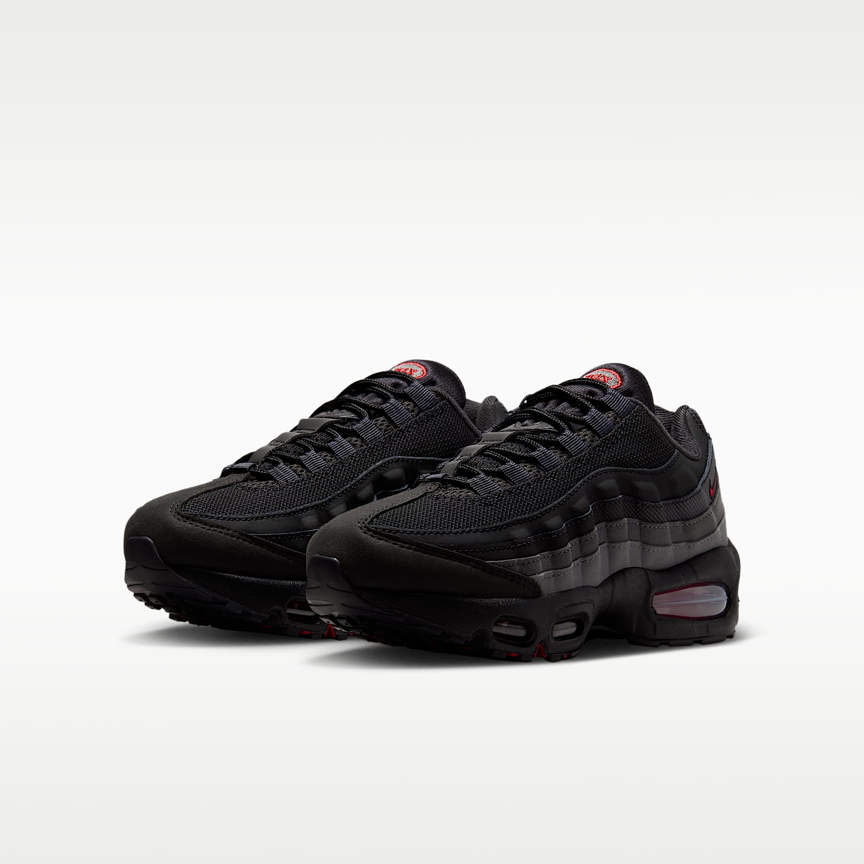 Nike Air Max 95 Big Bubble Schuh (ältere Kinder) – Schwarz/Anthracite/Iron Grey/University Red
