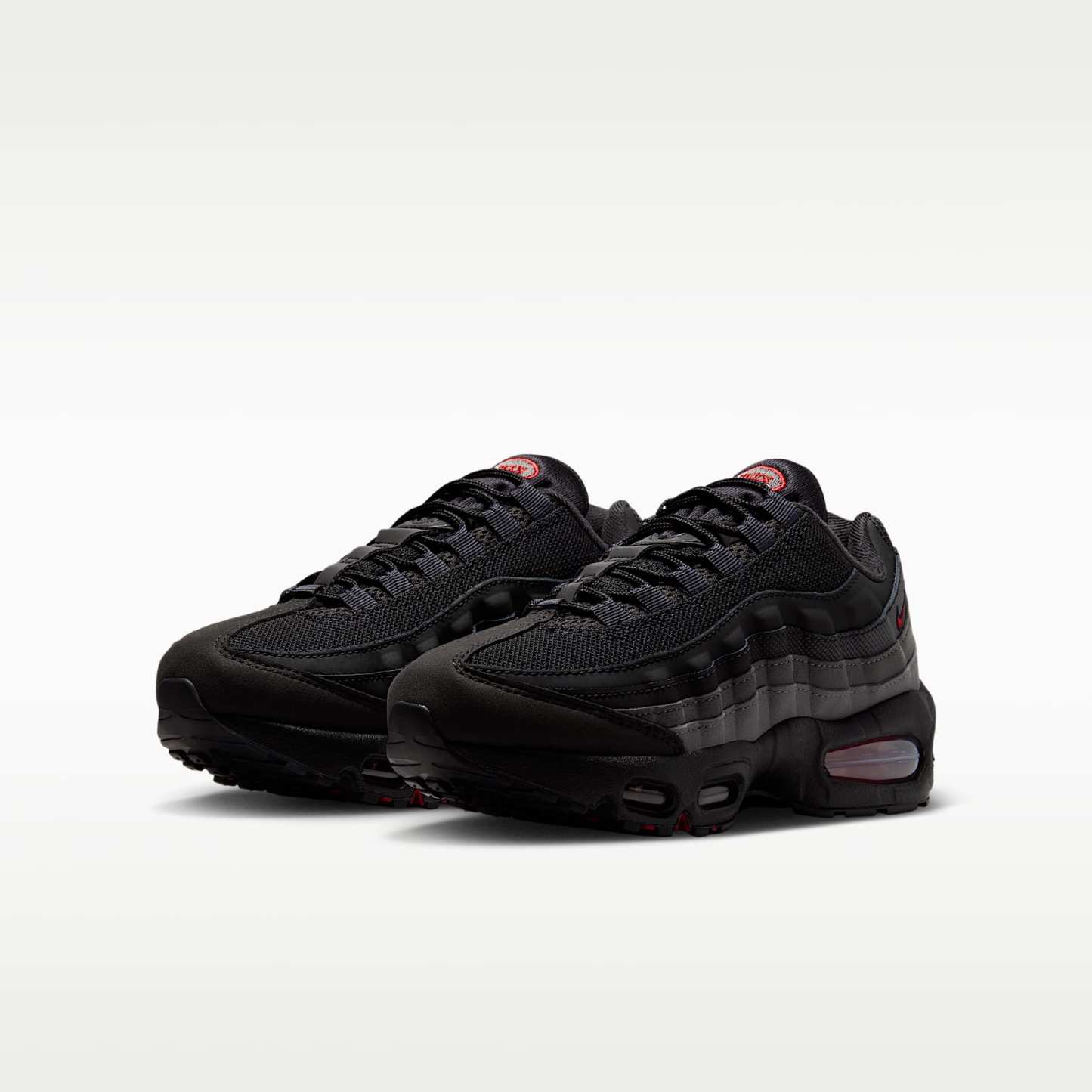 Nike Air Max 95 Big Bubble Schuh (ältere Kinder) – Schwarz/Anthracite/Iron Grey/University Red