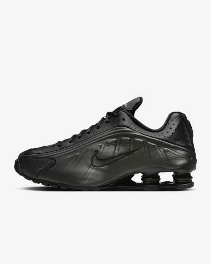 Nike Shox R4 Schuh (Herren) – Schwarz/Schwarz/Bright Crimson/Schwarz