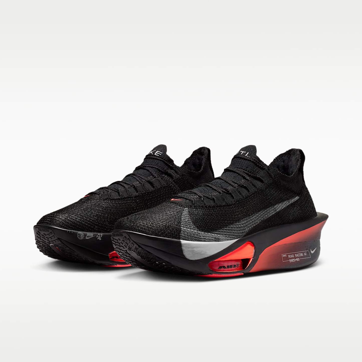 Nike Alphafly 3 Herren-Straßenlaufschuh für Wettkämpfe – Schwarz/Bright Crimson/Wolf Grey/Metallic Silver