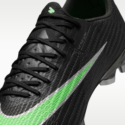 Nike Mercurial Superfly 11 Elite Low-Top-Fußballschuh für weichen Rasen – Schwarz/Schwarz/Illusion Green
